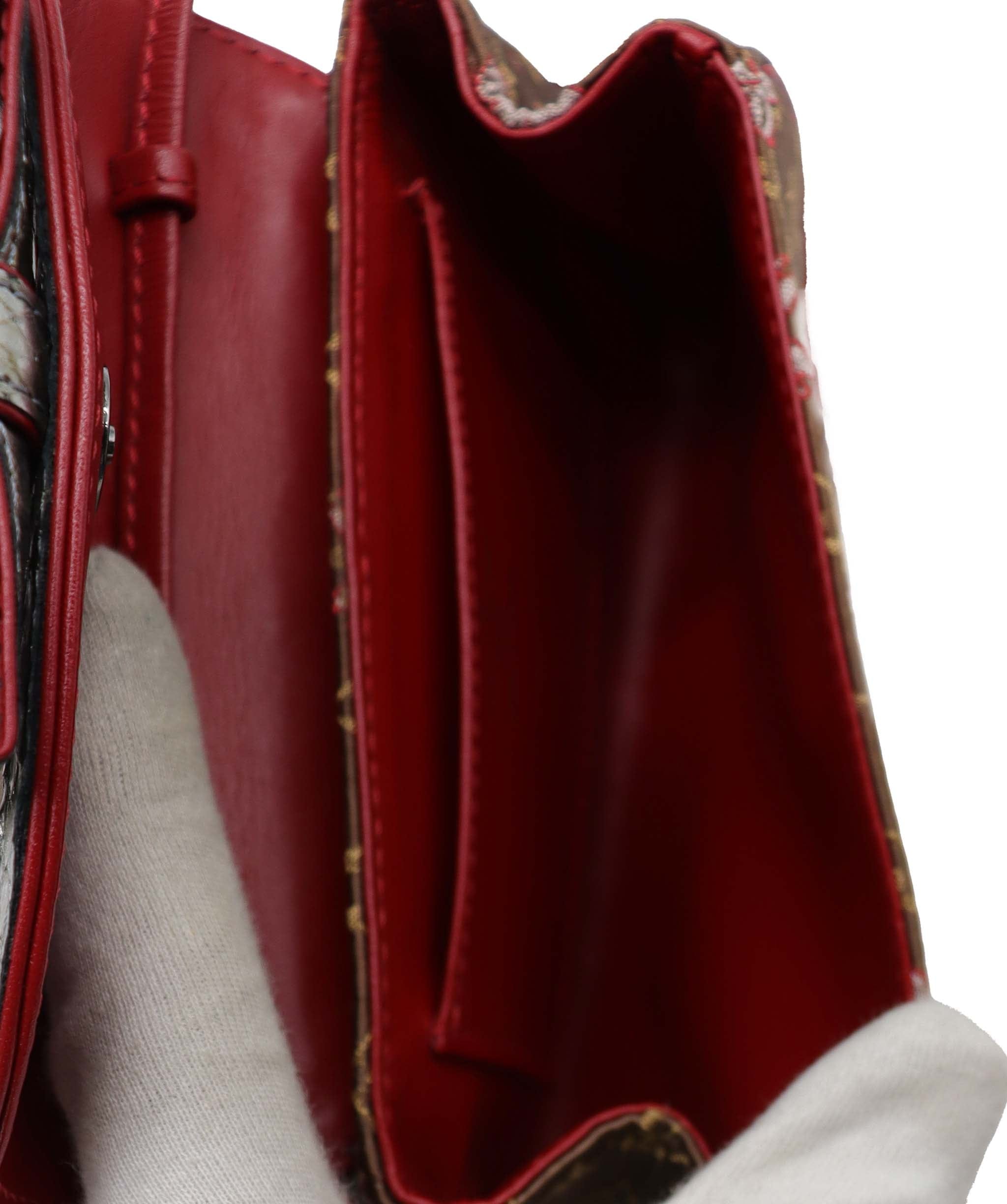 Louis Vuitton Louis Vuitton Monogram Cherry Blossom Satin Brown Griotte DXBS3700