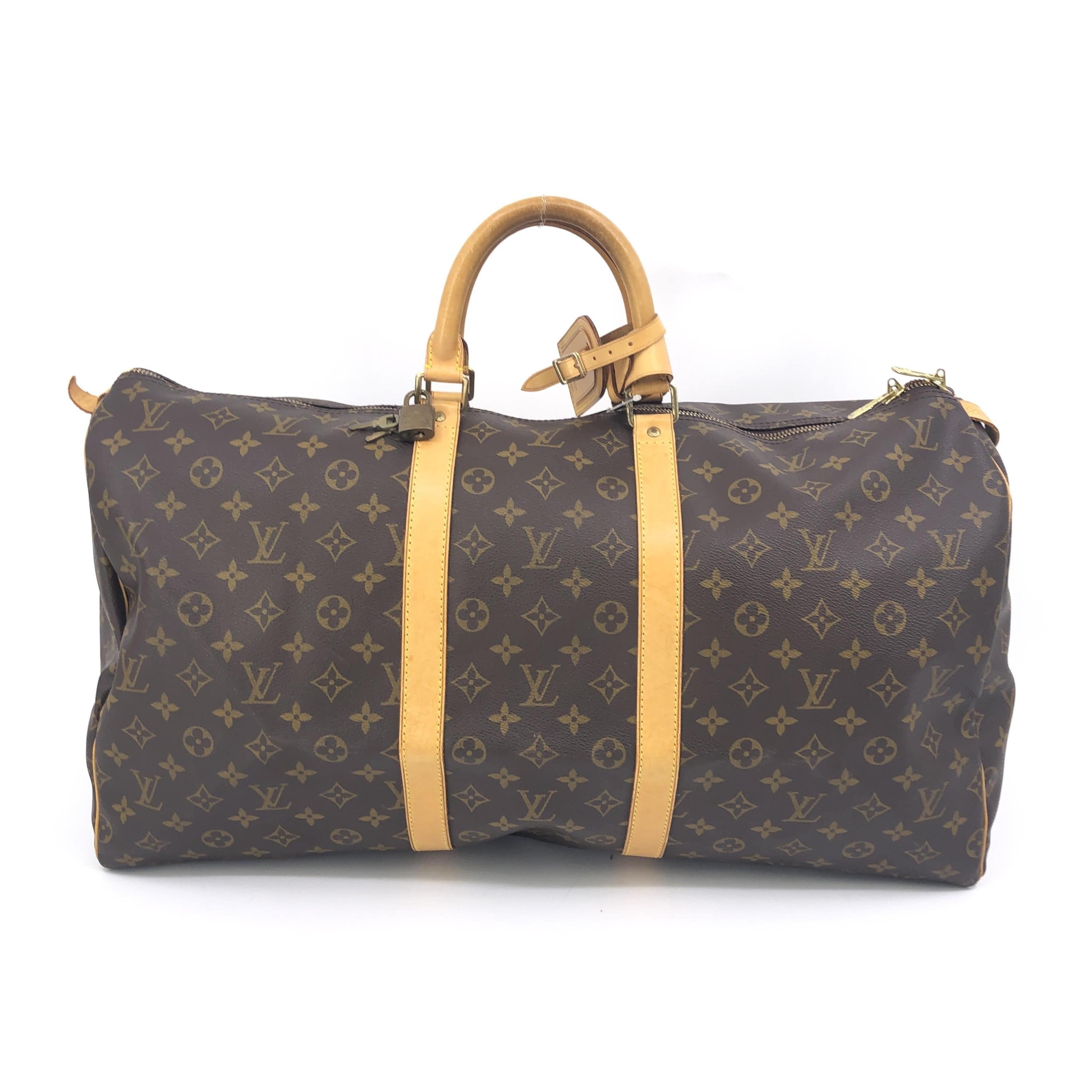 Louis Vuitton Louis Vuitton Monogram Keepall Bandouliere 55 Travel Bag C328245