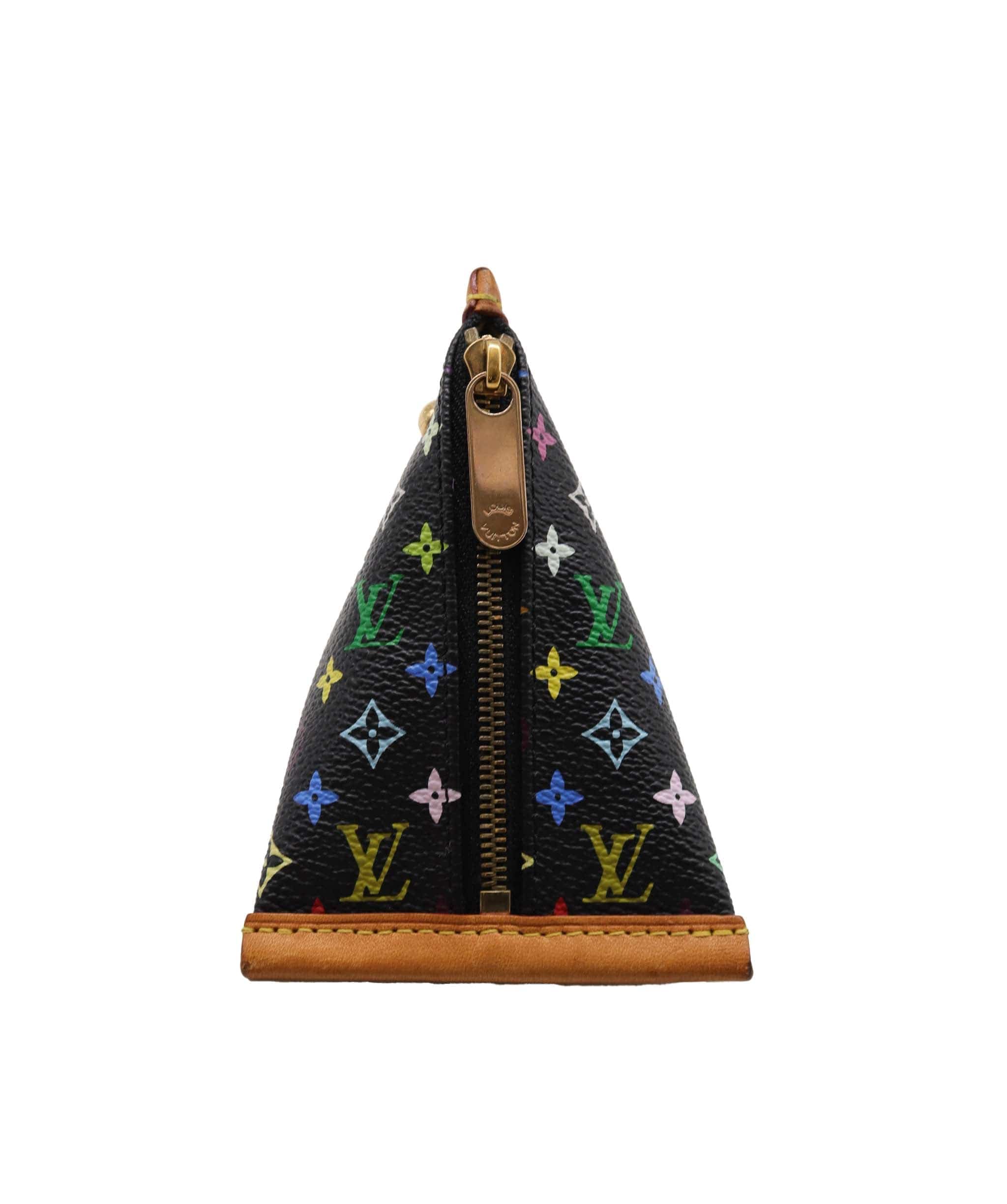 Louis Vuitton LOUIS VUITTON Monogram Multicolor Berlingo Coin Purse Black M58029 Auth 103799 DXBS3118