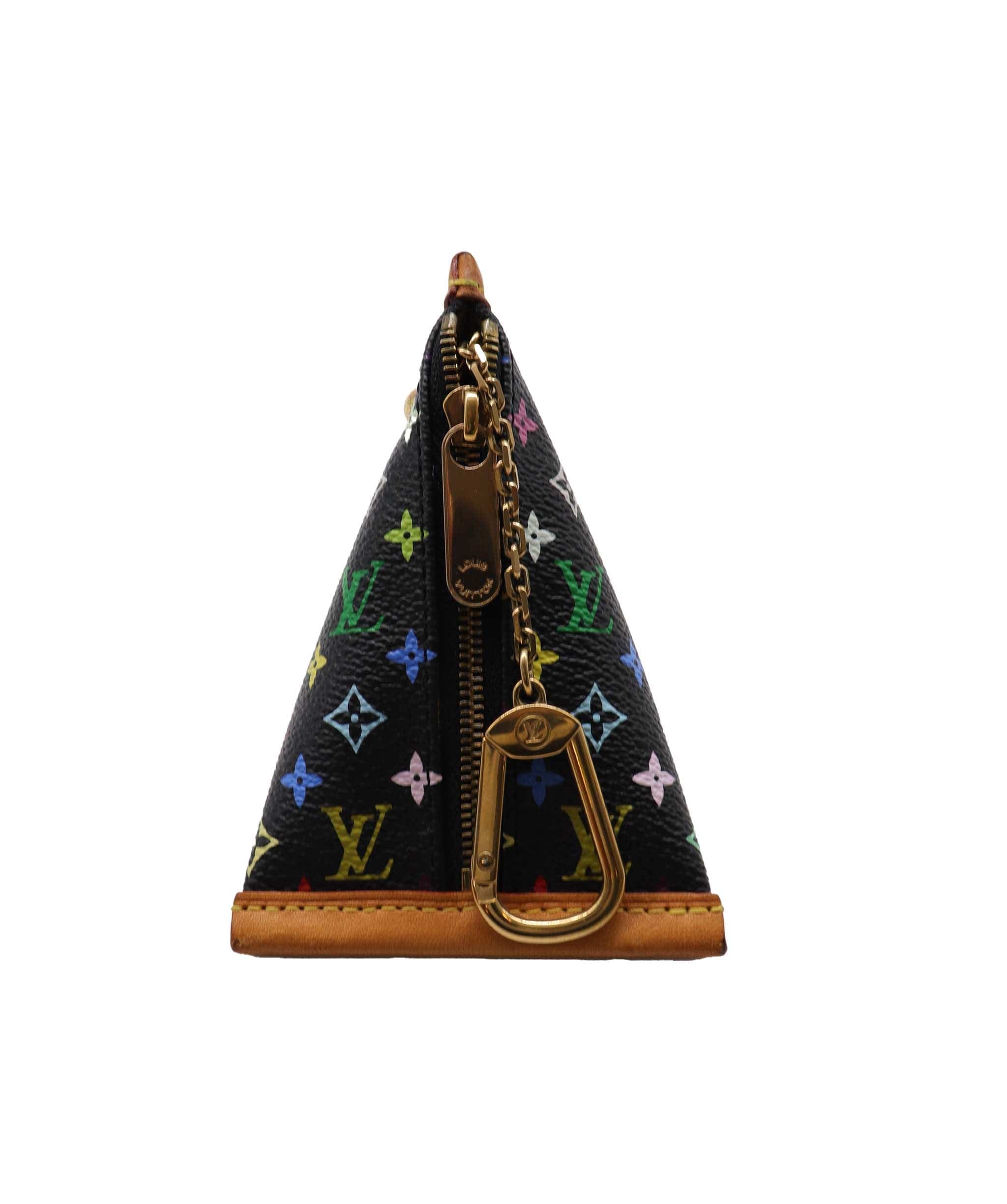 Louis Vuitton LOUIS VUITTON Monogram Multicolor Berlingo Coin Purse Black M58029 Auth 103799 DXBS3118