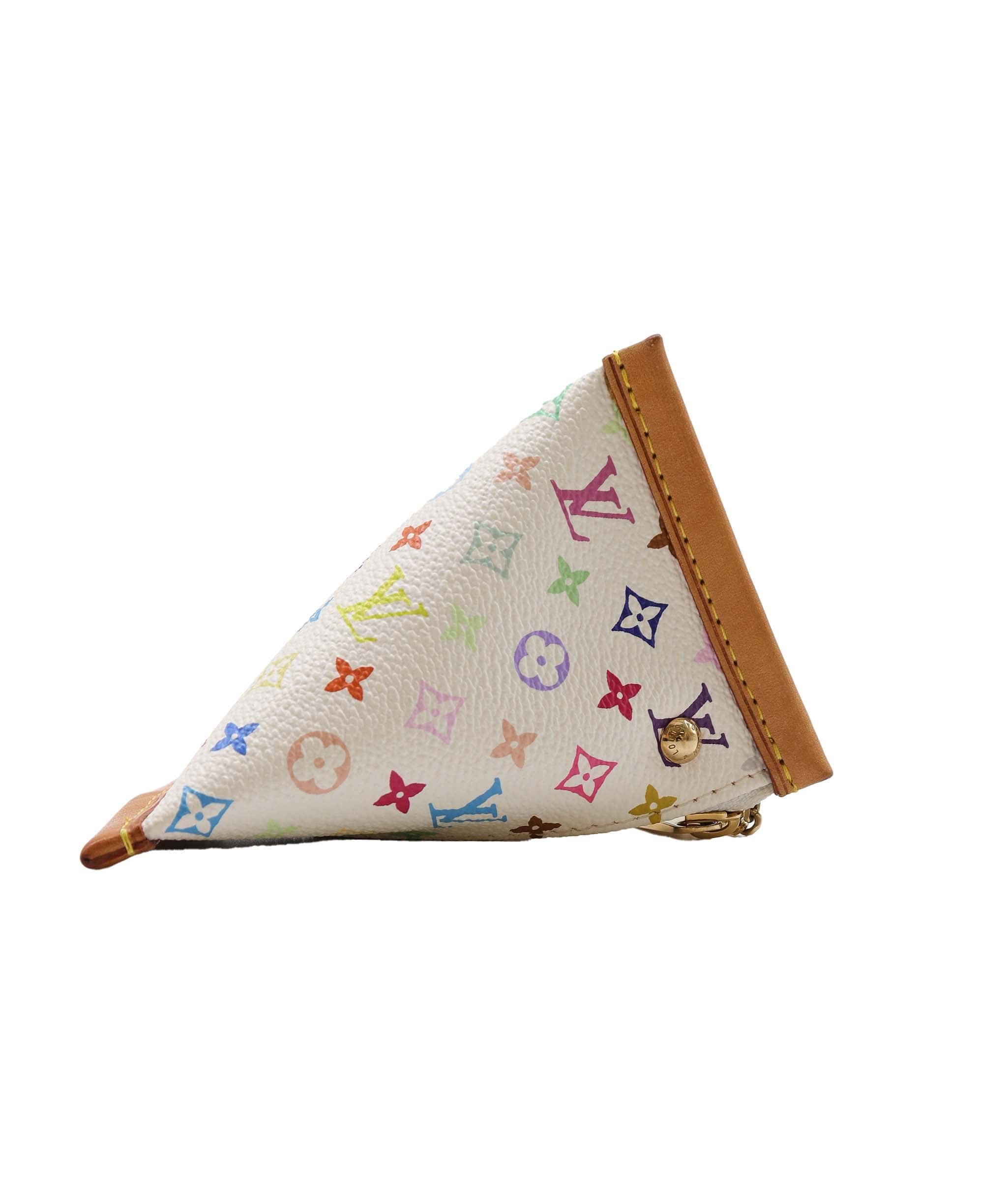 Louis Vuitton LOUIS VUITTON Monogram Multicolor Berlingo Coin Purse White M58028 Auth 101780 DXBS3127