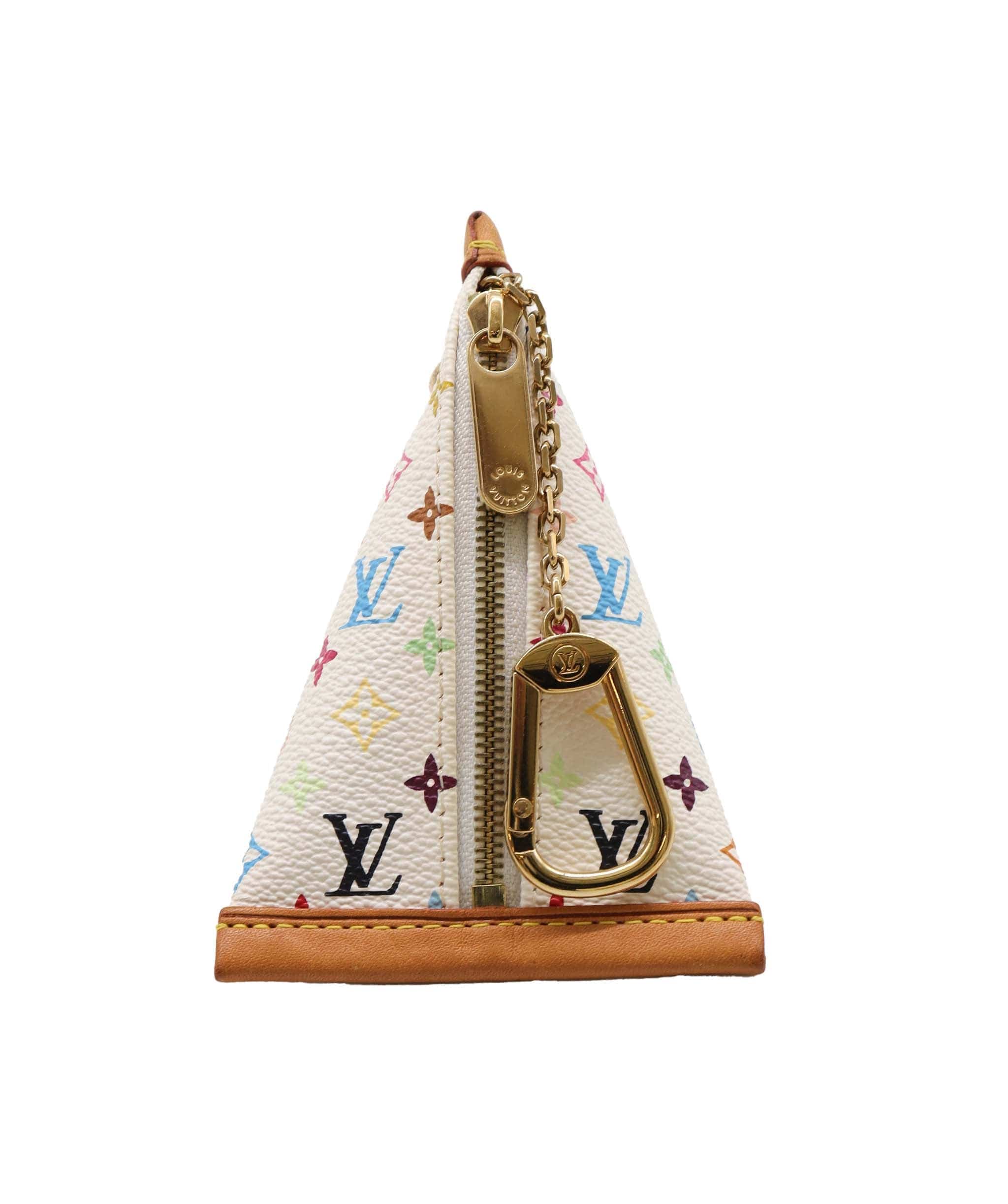 Louis Vuitton LOUIS VUITTON Monogram Multicolor Berlingo Coin Purse White M58028 Auth 101780 DXBS3127