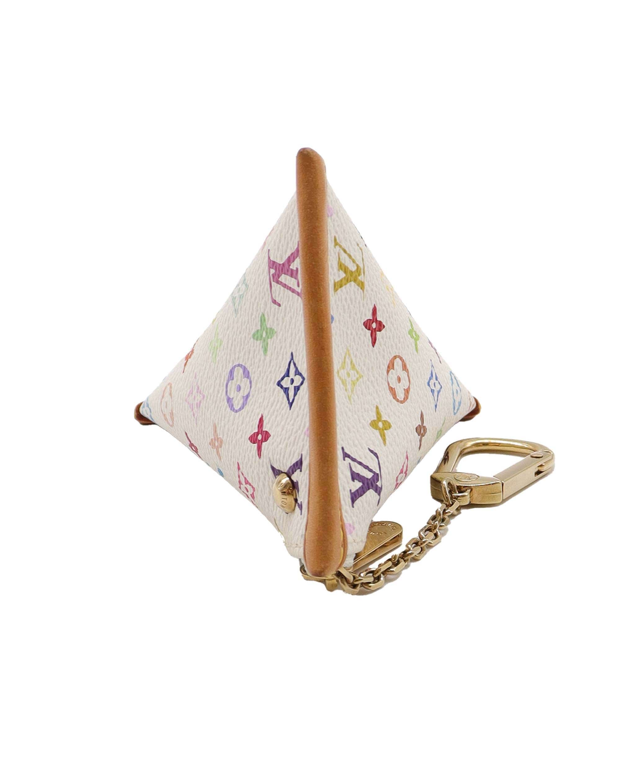 Louis Vuitton LOUIS VUITTON Monogram Multicolor Berlingo Coin Purse White M58028 Auth 101780 DXBS3127