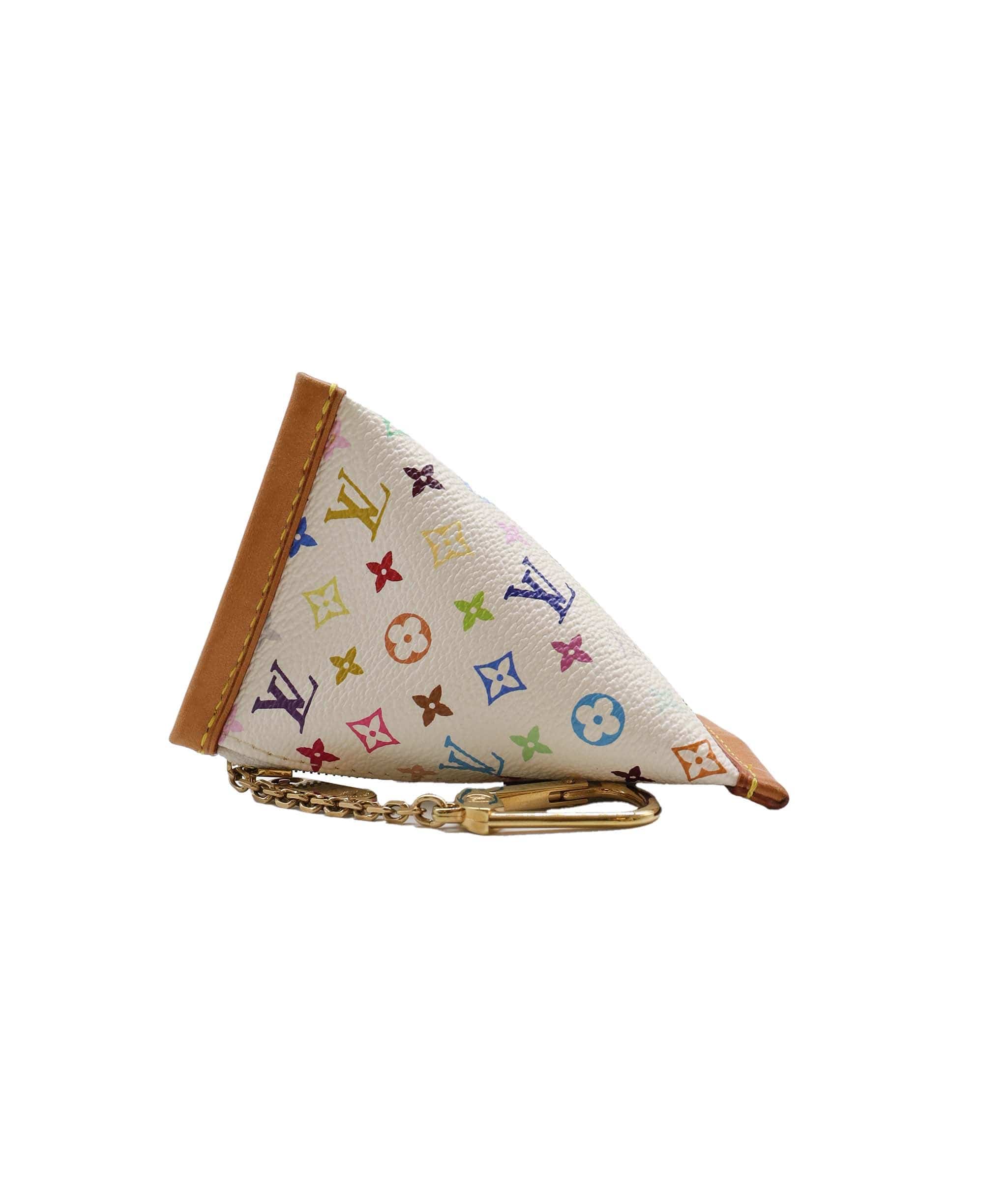 Louis Vuitton LOUIS VUITTON Monogram Multicolor Berlingo Coin Purse White M58028 Auth 101780 DXBS3127