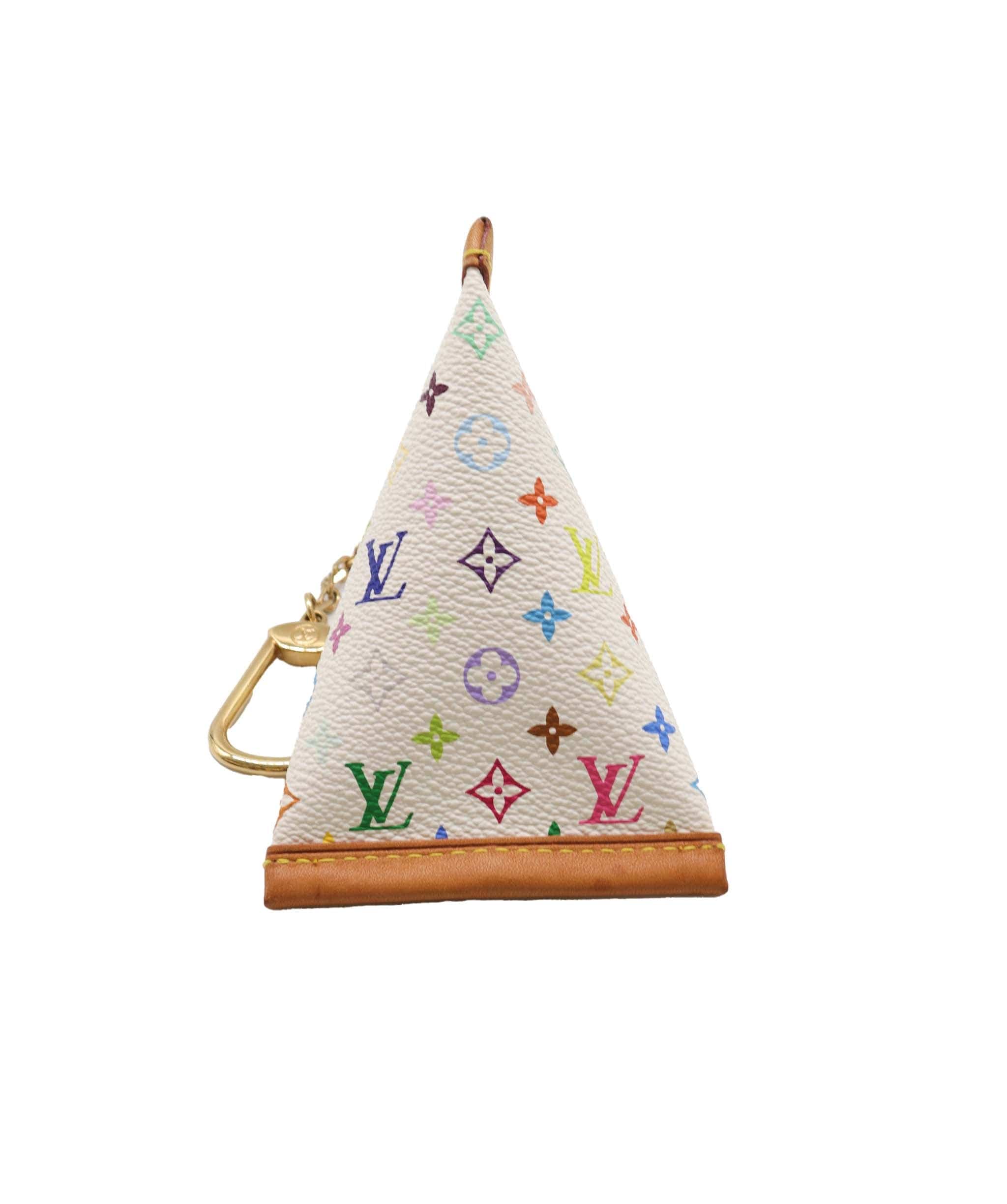 Louis Vuitton LOUIS VUITTON Monogram Multicolor Berlingo Coin Purse White M58028 Auth 101780 DXBS3127