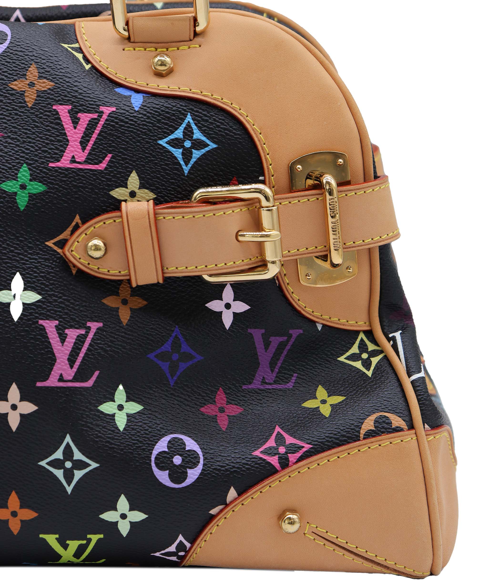 LOUIS VUITTON LOUIS VUITTON Monogram Multicolor Claudia Hand Bag Black M40194 LV Auth 28182A