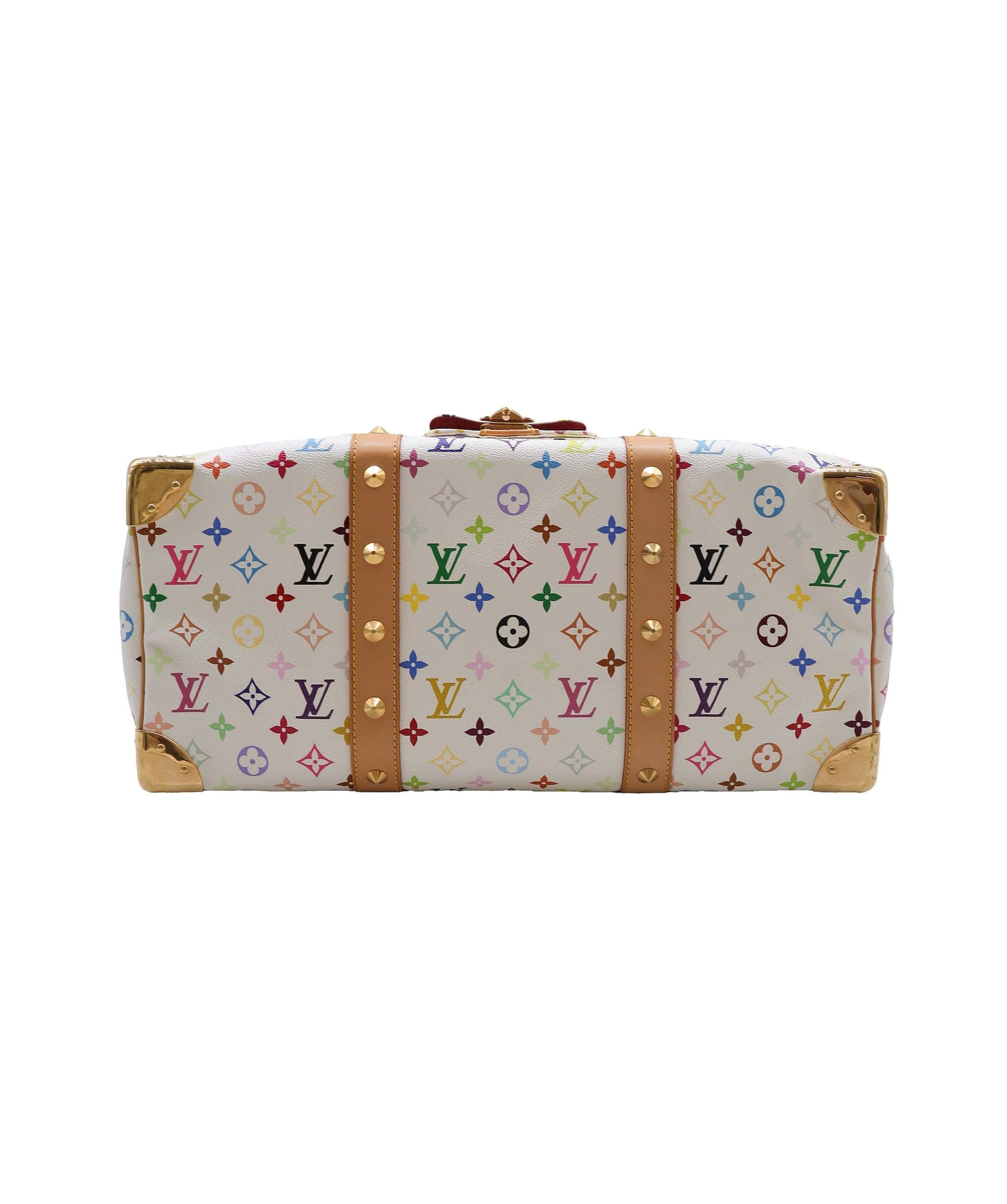 Louis Vuitton LOUIS VUITTON Monogram Multicolor Keepall
45 Boston Bag White M92641 Auth 79258A DXBS2490