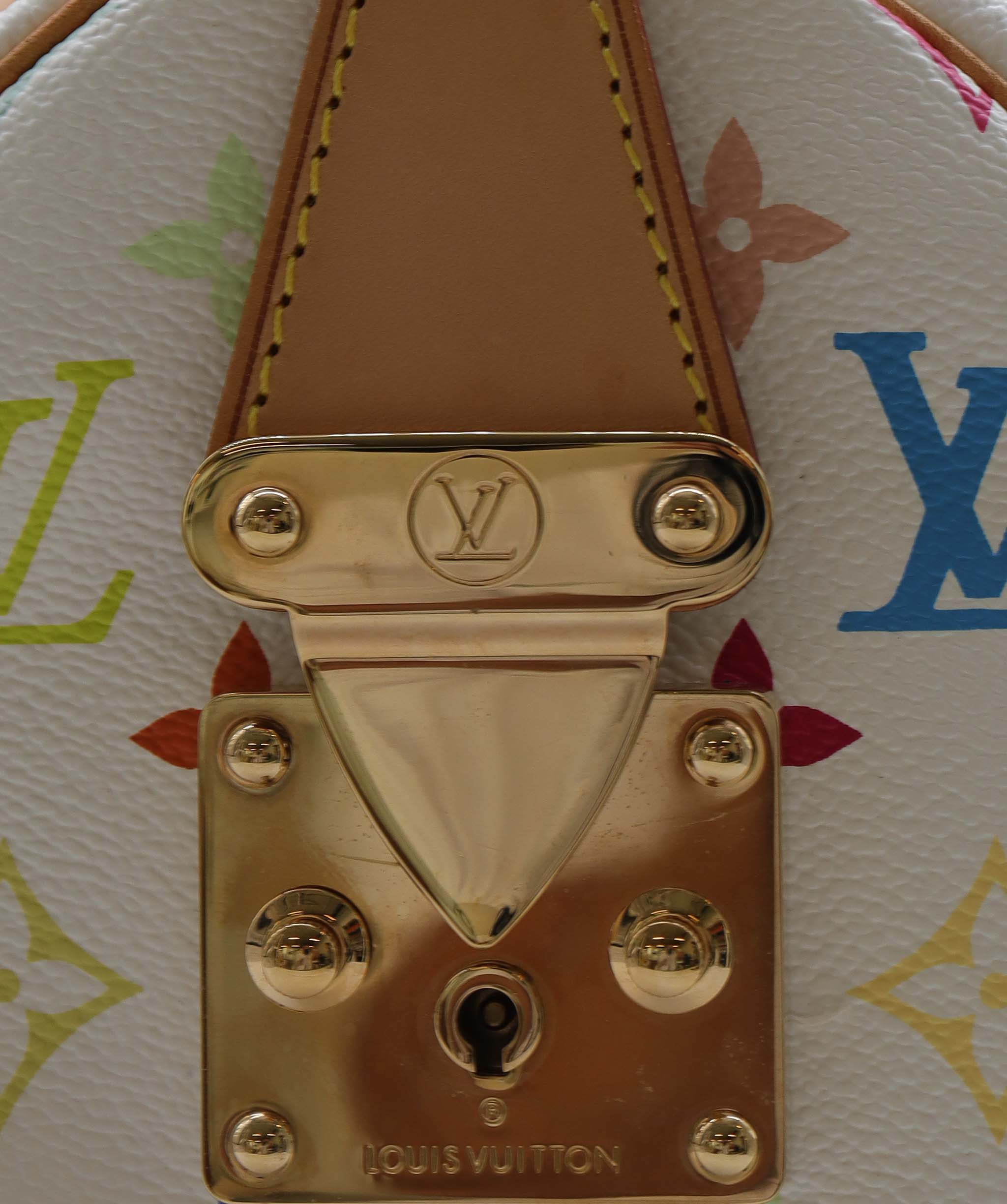 Louis Vuitton LOUIS VUITTON Monogram Multicolor Keepall
45 Boston Bag White M92641 Auth 79258A DXBS2490