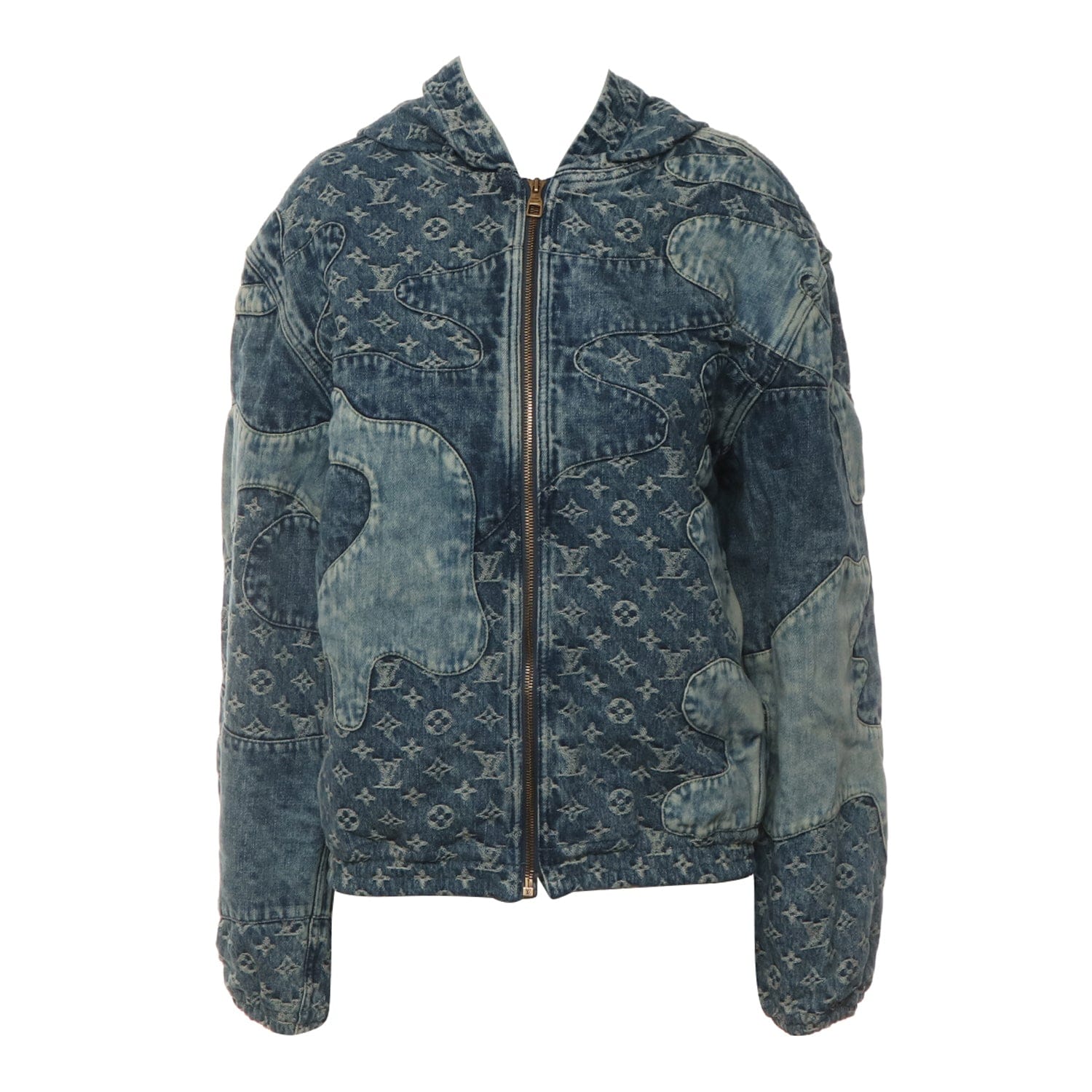 Louis Vuitton Louis Vuitton Monogram Patchwork Denim Hoodie