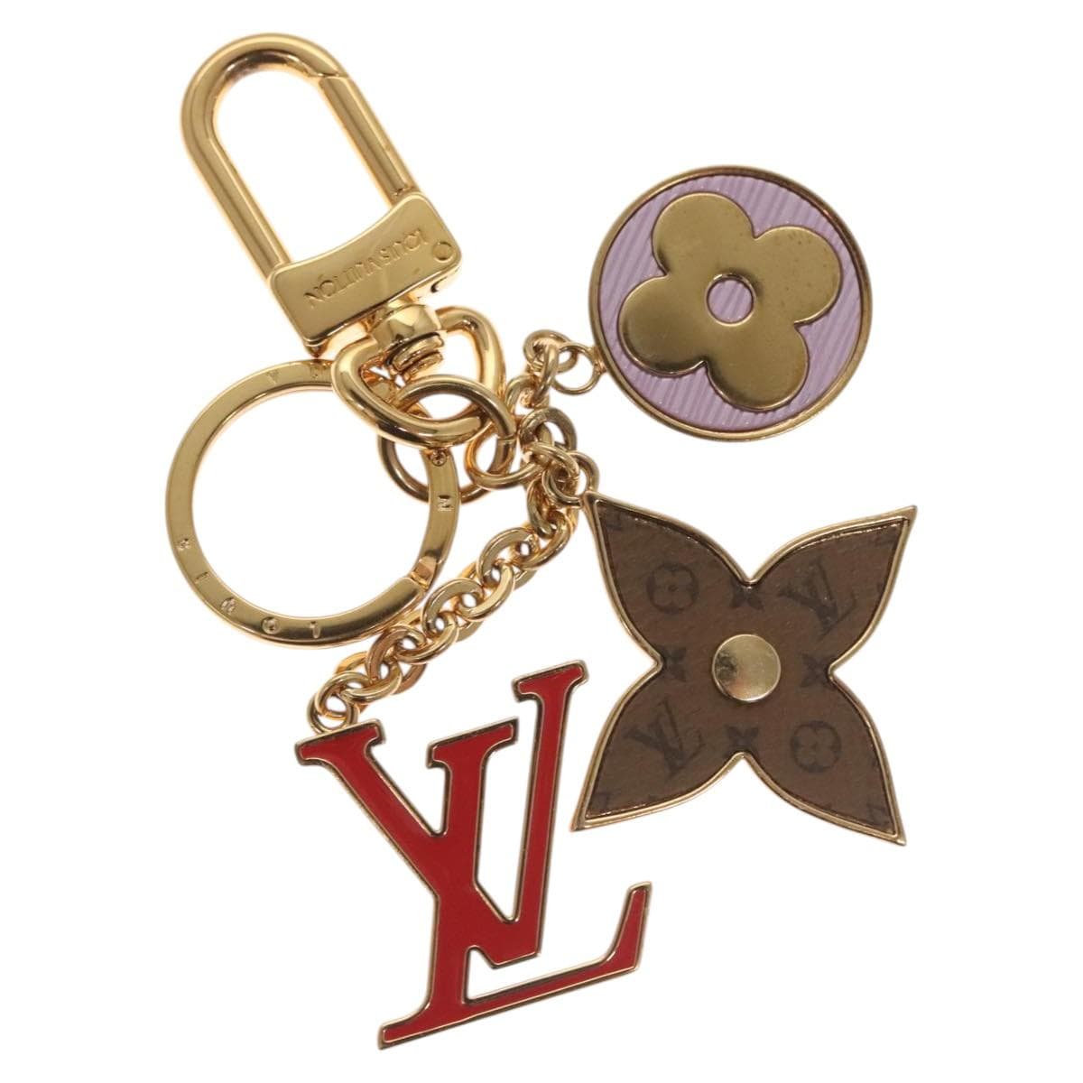 LOUIS VUITTON LOUIS VUITTON Porte Cles Spring Street Charm metal Gold M00556 LV Auth 116996