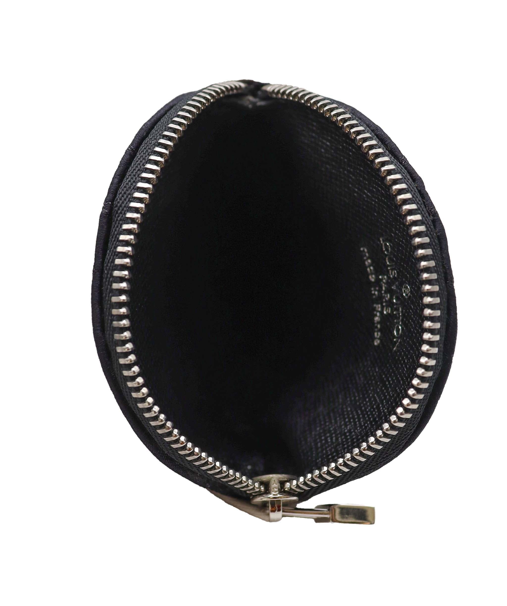 Louis Vuitton Louis Vuitton Portemonnaie Ron Monogram Satin Black Red Wallet DXBS3660