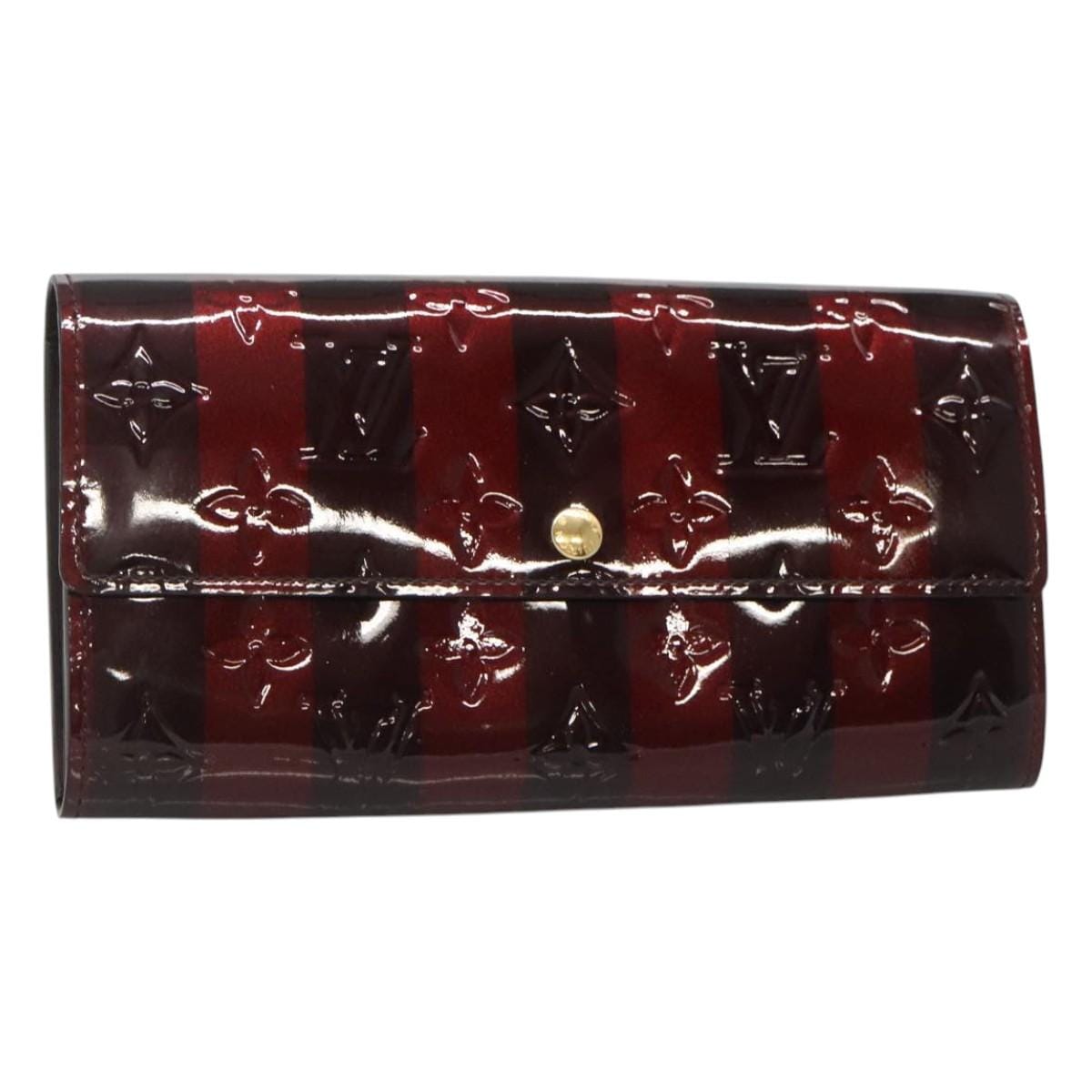 Louis Vuitton LOUIS VUITTON Vernis Rayure Portefeiulle Sarah Long Wallet M91715 Auth 127244 127244