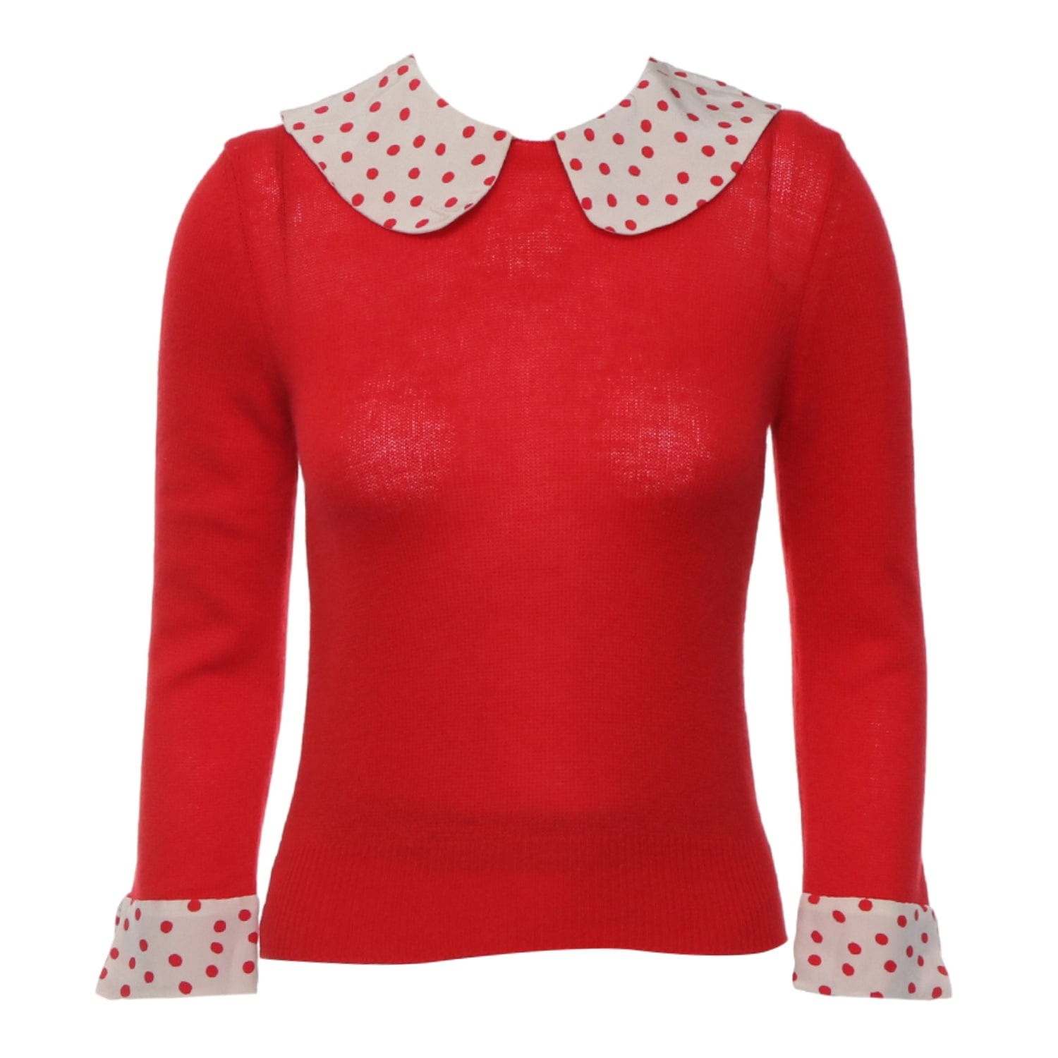 Louis Vuitton Louis Vuitton Vintage Polka Dot Detailed Knitted Top