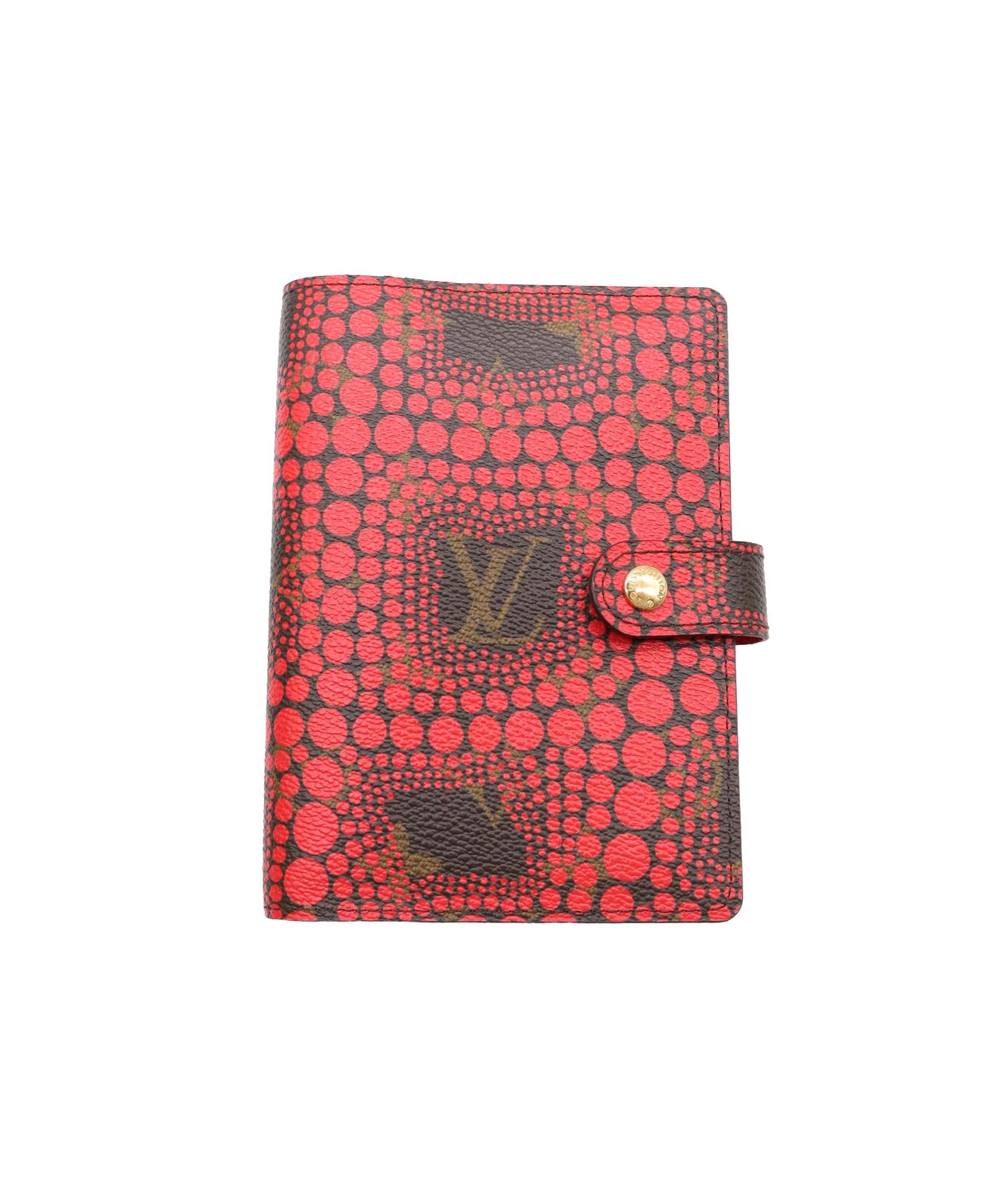 Louis Vuitton Louis Vuitton Yayoi Kusama Agenda PM Day Planner Cover Red R21132 LV Auth 88054 DXBV0091