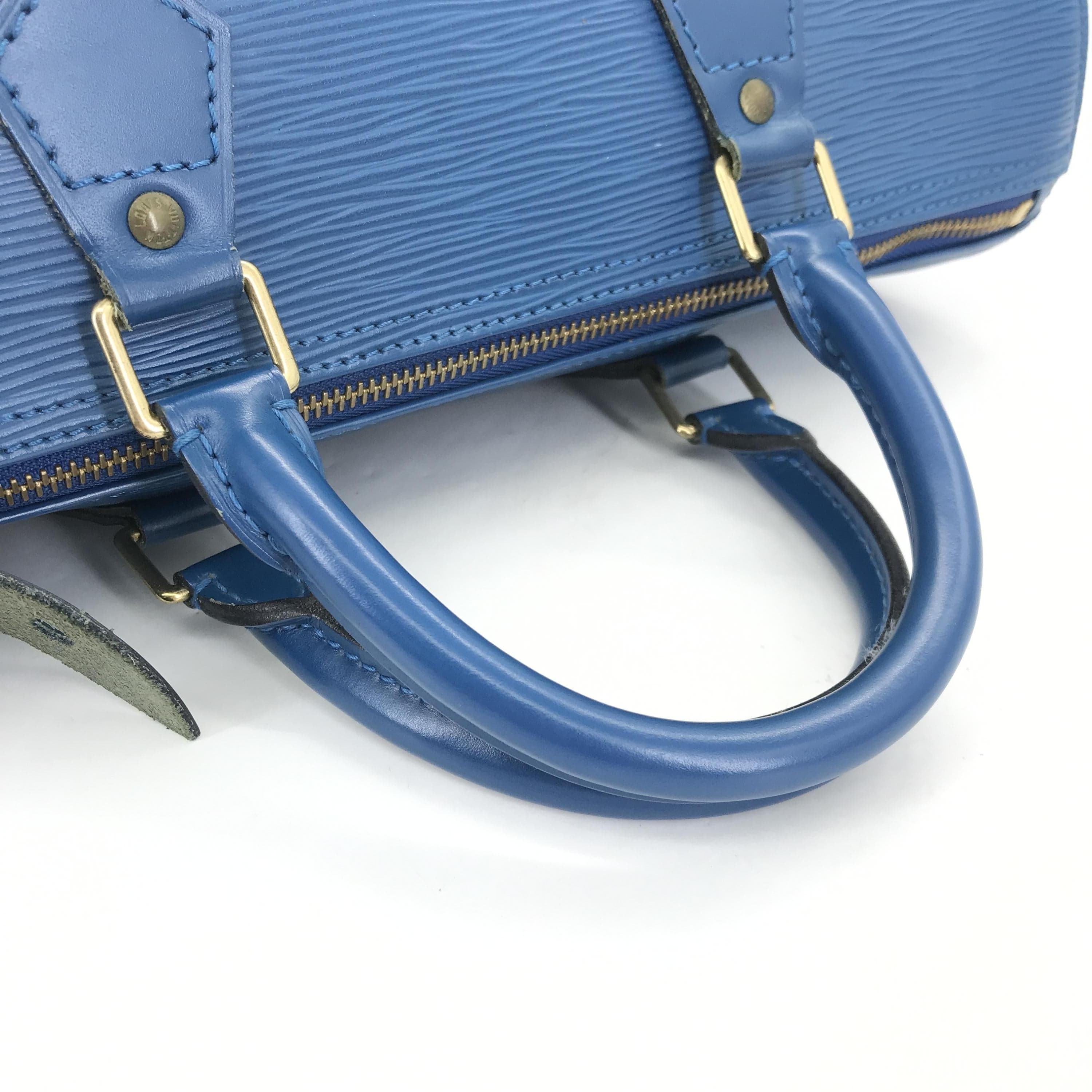 Louis Vuitton Gifted Louis Vuitton Epi Leather Speedy 30 Handbag in Blue ALC3198