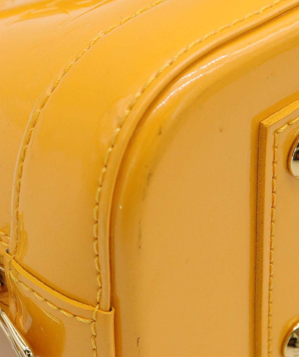 Louis Vuitton Louis Vuitton Alma BB Yellow Vernis ASC5334
