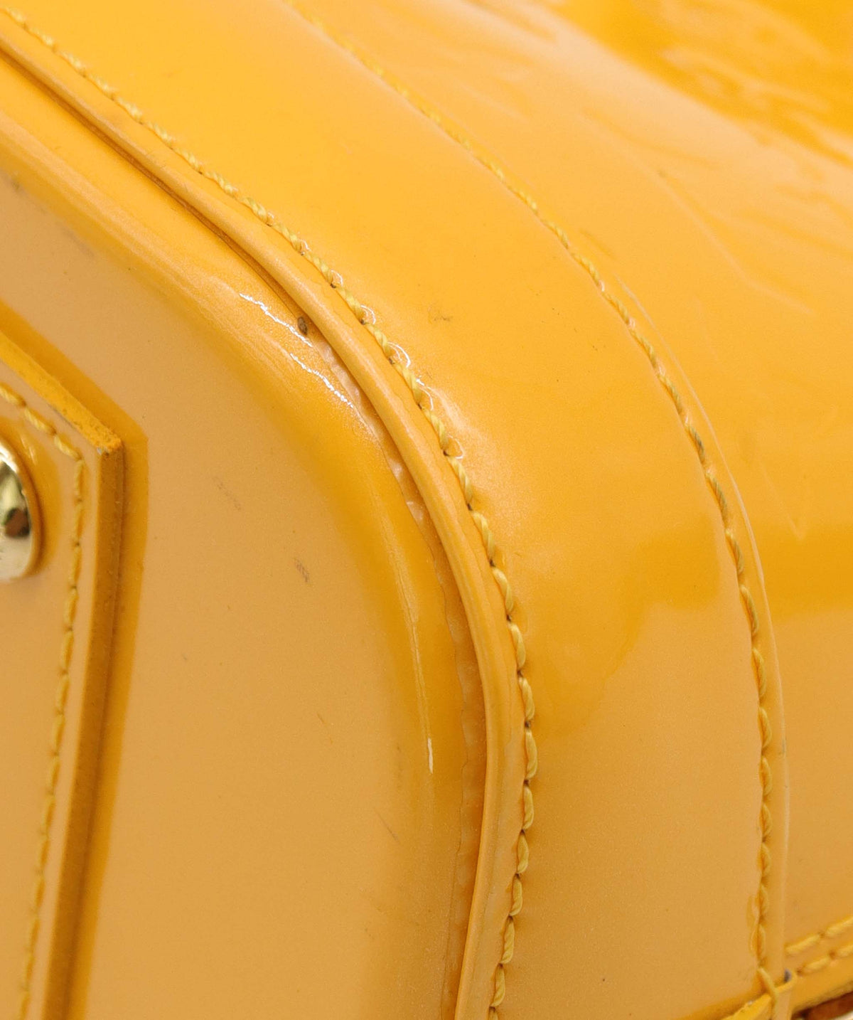 Louis Vuitton Louis Vuitton Alma BB Yellow Vernis ASC5334