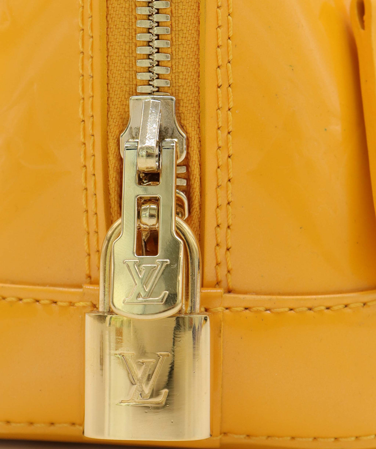 Louis Vuitton Louis Vuitton Alma BB Yellow Vernis ASC5334