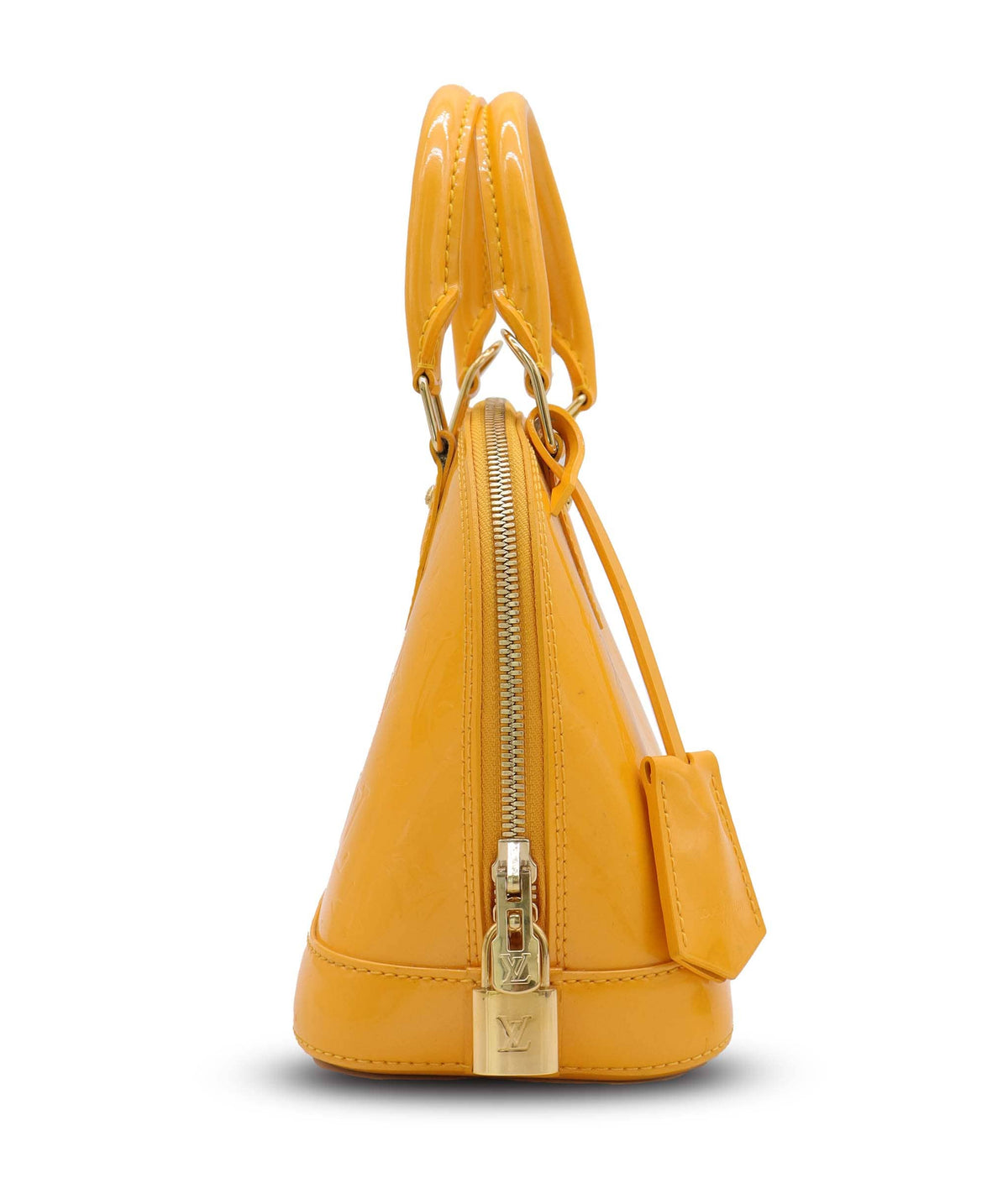 Louis Vuitton Louis Vuitton Alma BB Yellow Vernis ASC5334