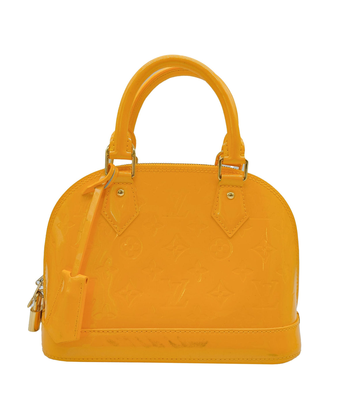 Louis Vuitton Louis Vuitton Alma BB Yellow Vernis ASC5334