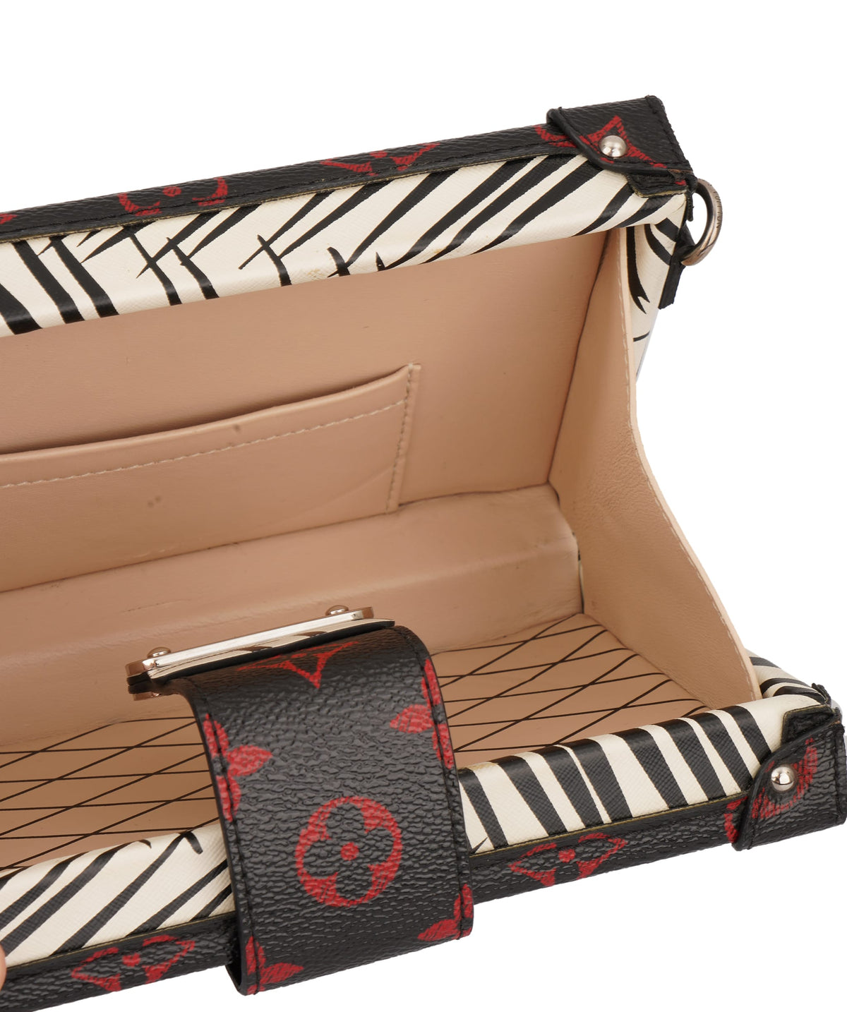 Louis Vuitton Louis Vuitton Black And White Patterned Petite Malle C344113