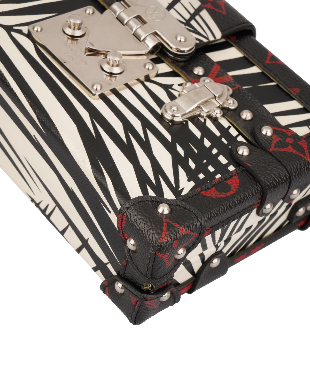 Louis Vuitton Louis Vuitton Black And White Patterned Petite Malle C344113