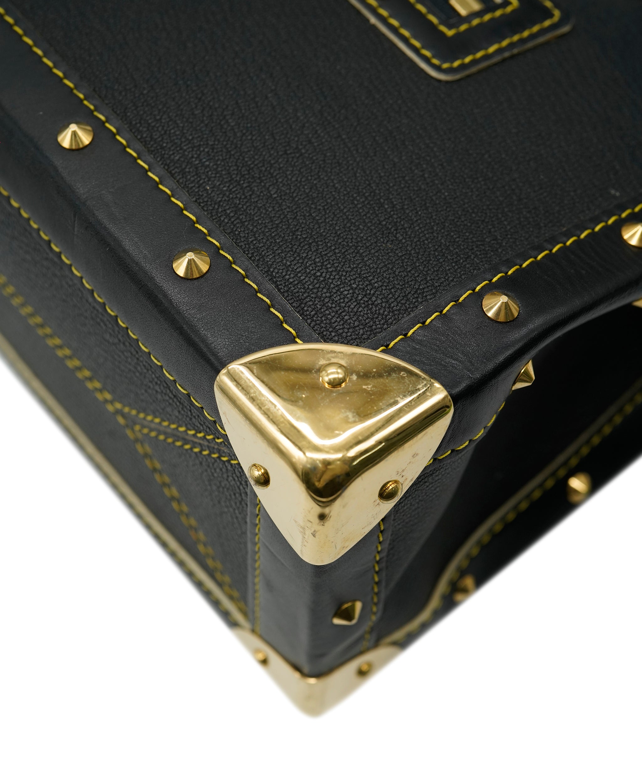 Louis Vuitton Louis Vuitton Black Leather Tote Bag AGC3016