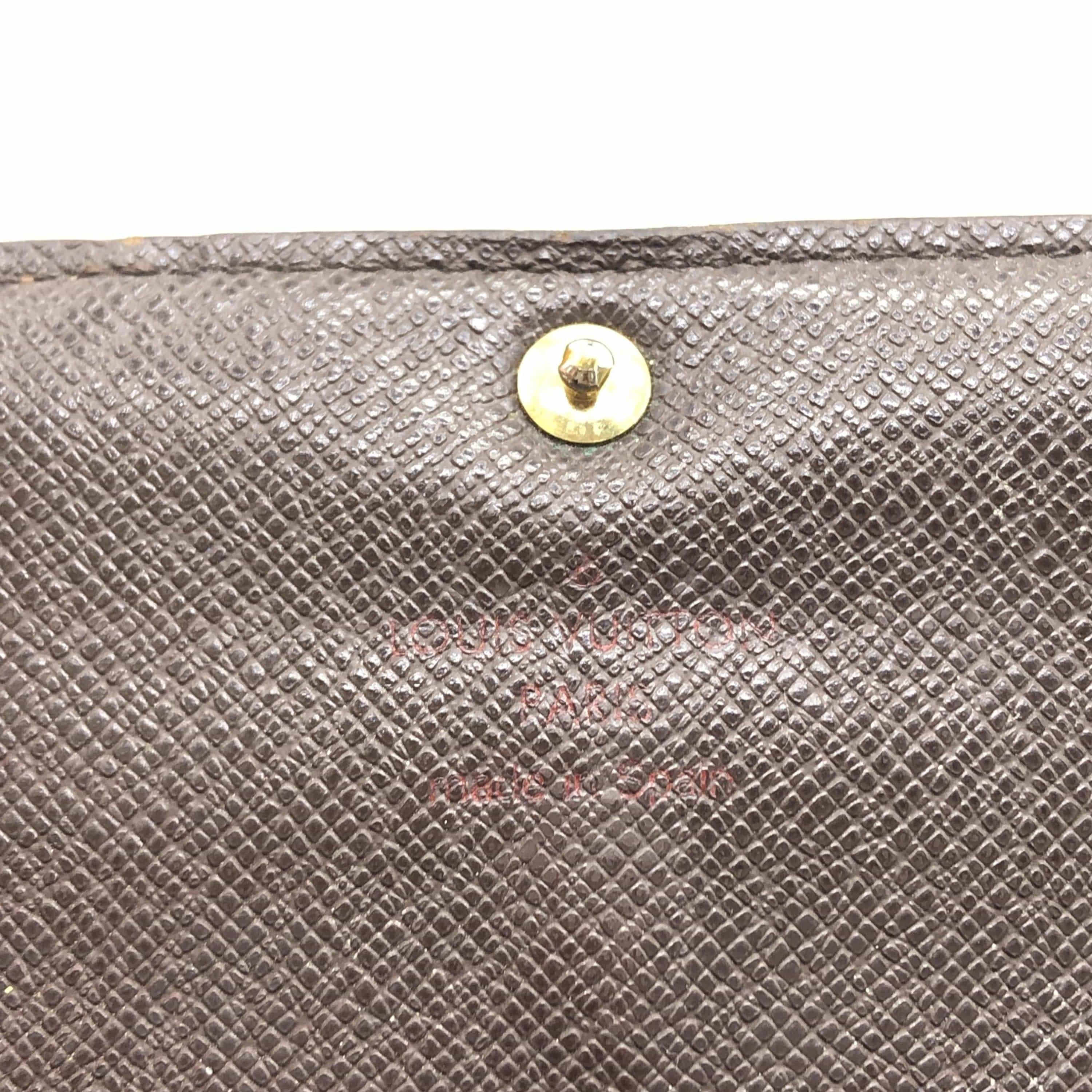Louis Vuitton Louis Vuitton Damier Ebene Portefeuille Sara Long Wallet ALC3197