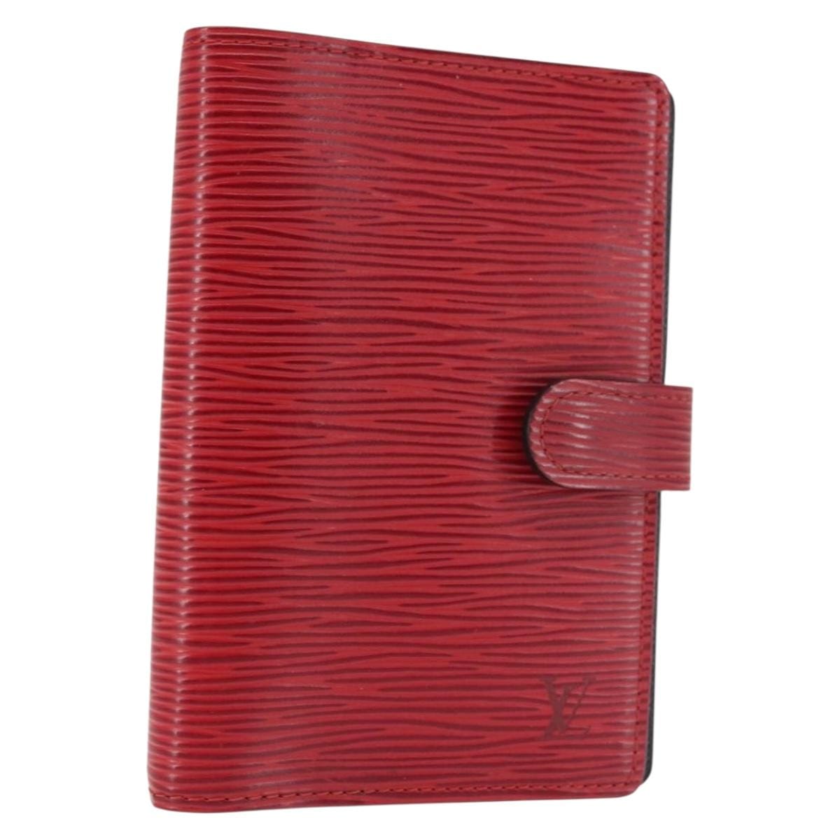 Louis Vuitton LOUIS VUITTON Epi Agenda PM Day Planner Cover Red R20057 LV Auth 146024 146024