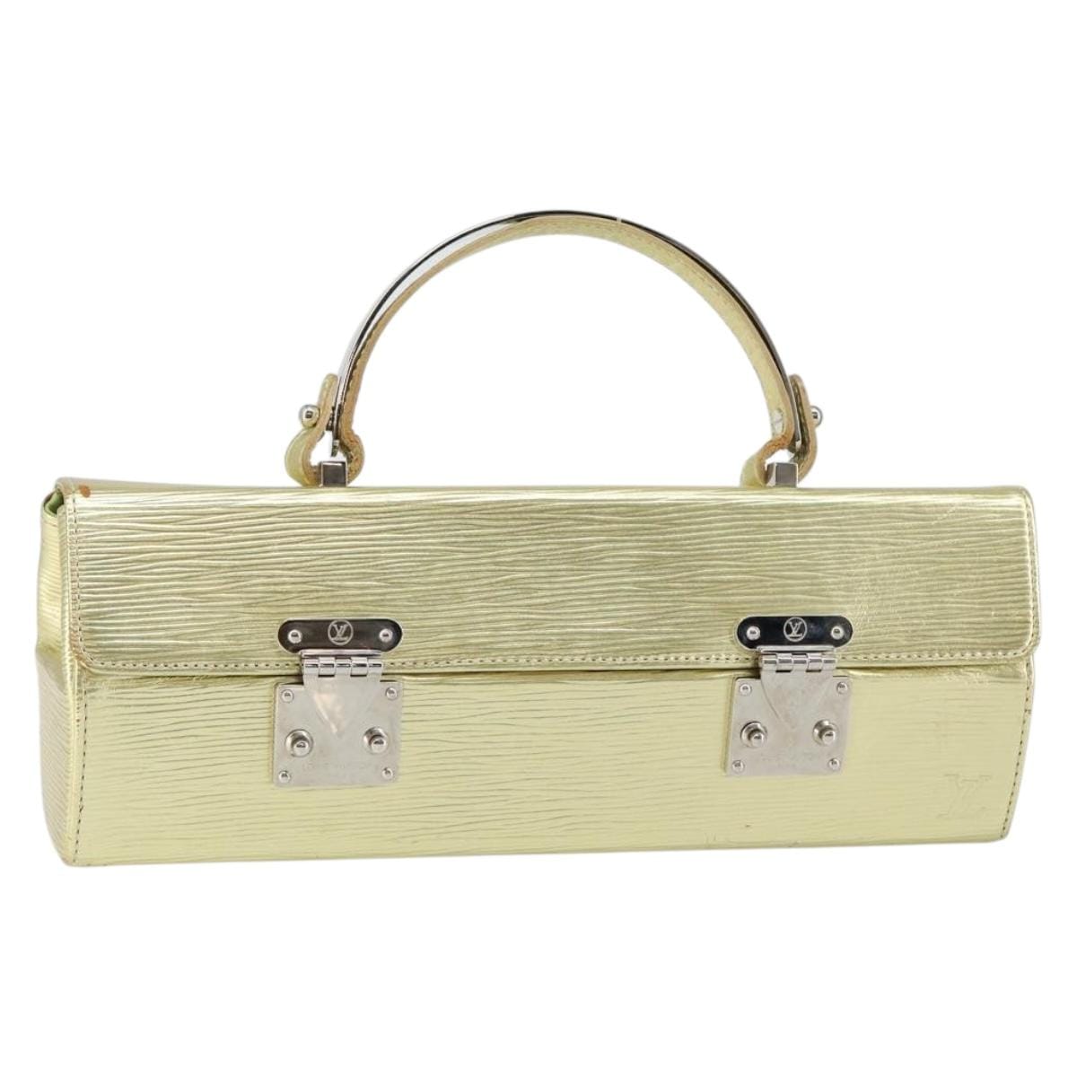 Louis Vuitton LOUIS VUITTON Epi Galaxia Hand Bag Silver M92183 LV Auth 148028 148028