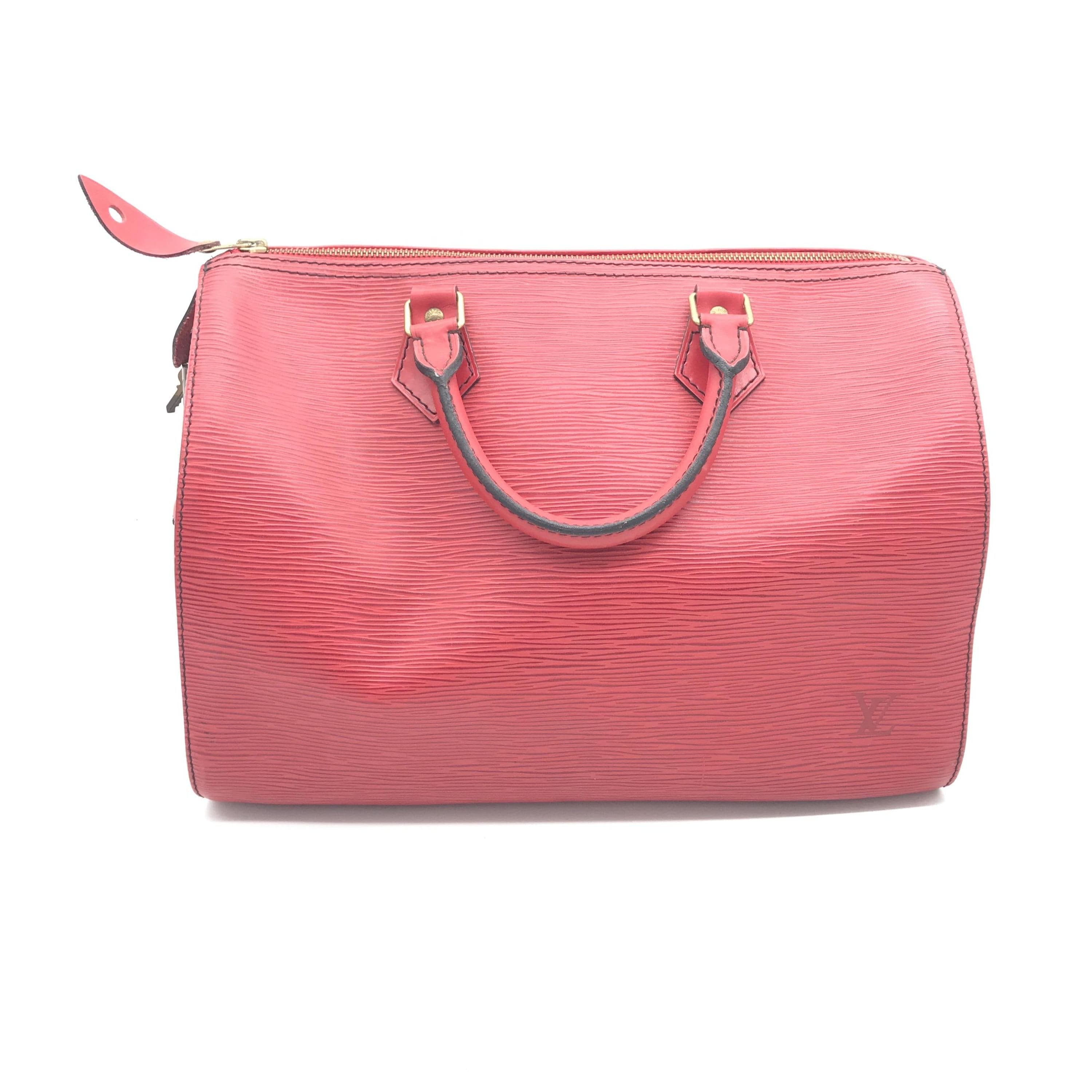 Louis Vuitton Louis Vuitton Epi Leather Speedy 30 Handbag in Red ALC3199