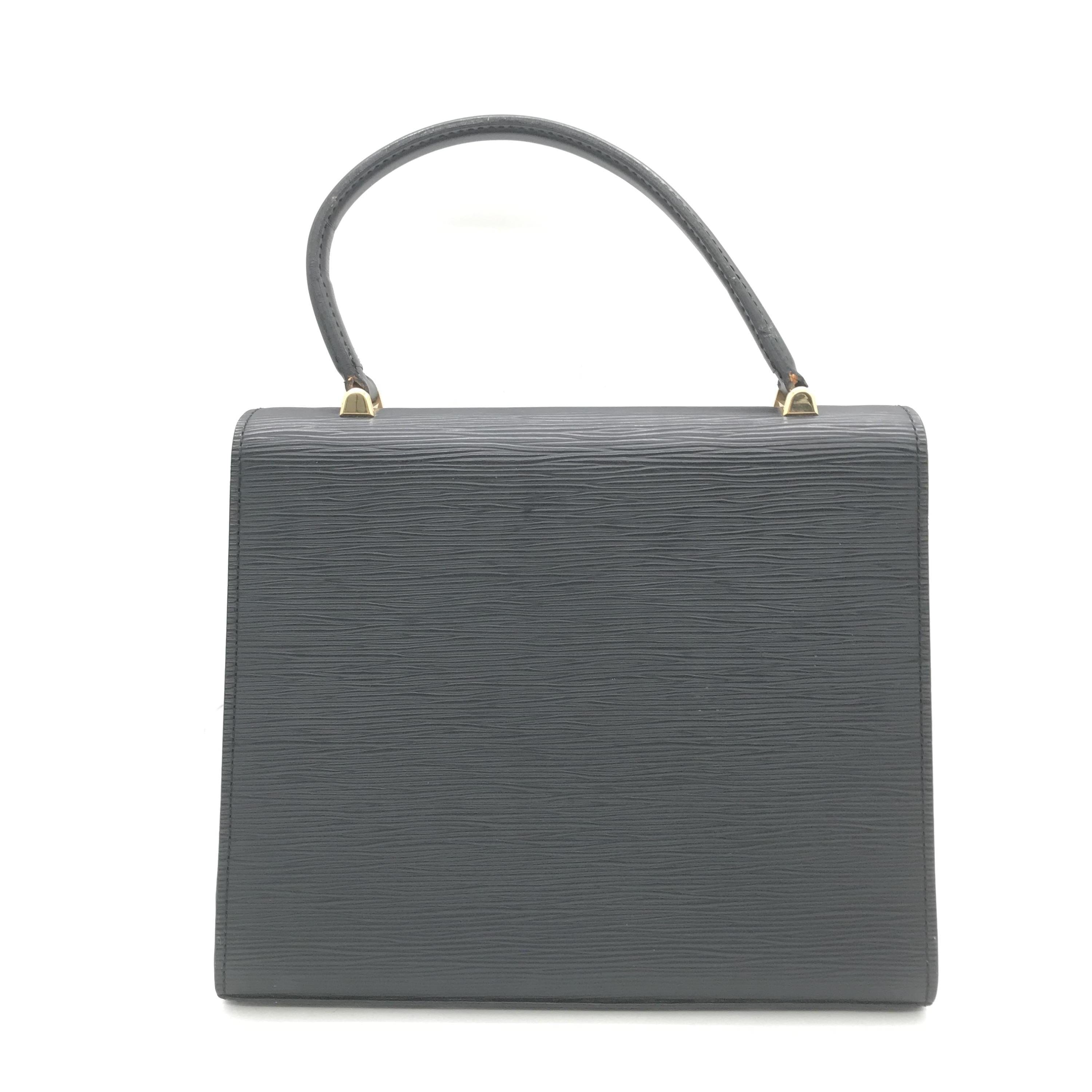 Louis Vuitton Louis Vuitton Epi Malesherbes Black Leather Handbag ALC3202