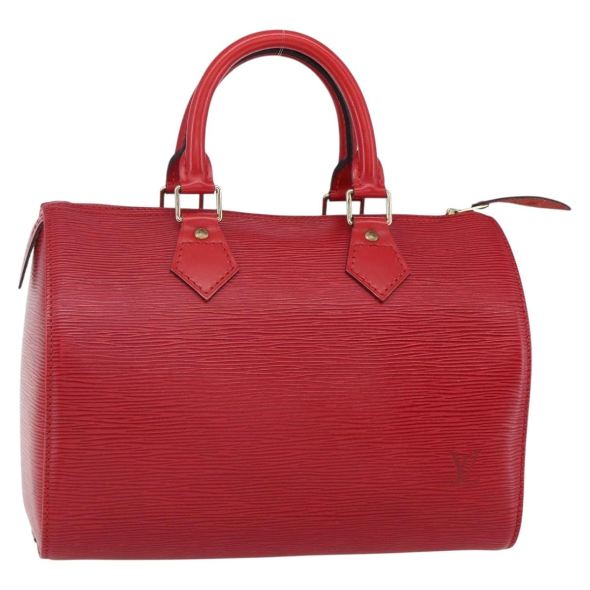 Louis Vuitton LOUIS VUITTON Epi Speedy 25 Hand Bag Castilian Red M43017 LV Auth 150100 150100