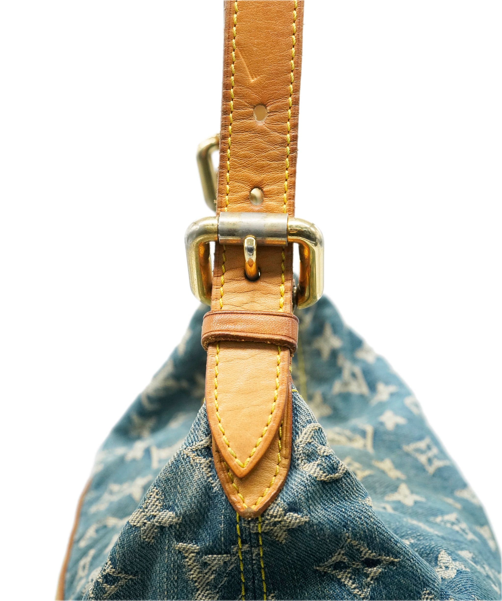 Louis Vuitton Louis Vuitton Monogram Denim Baggy GM Shoulder Bag in Blue 2005 ALL0943