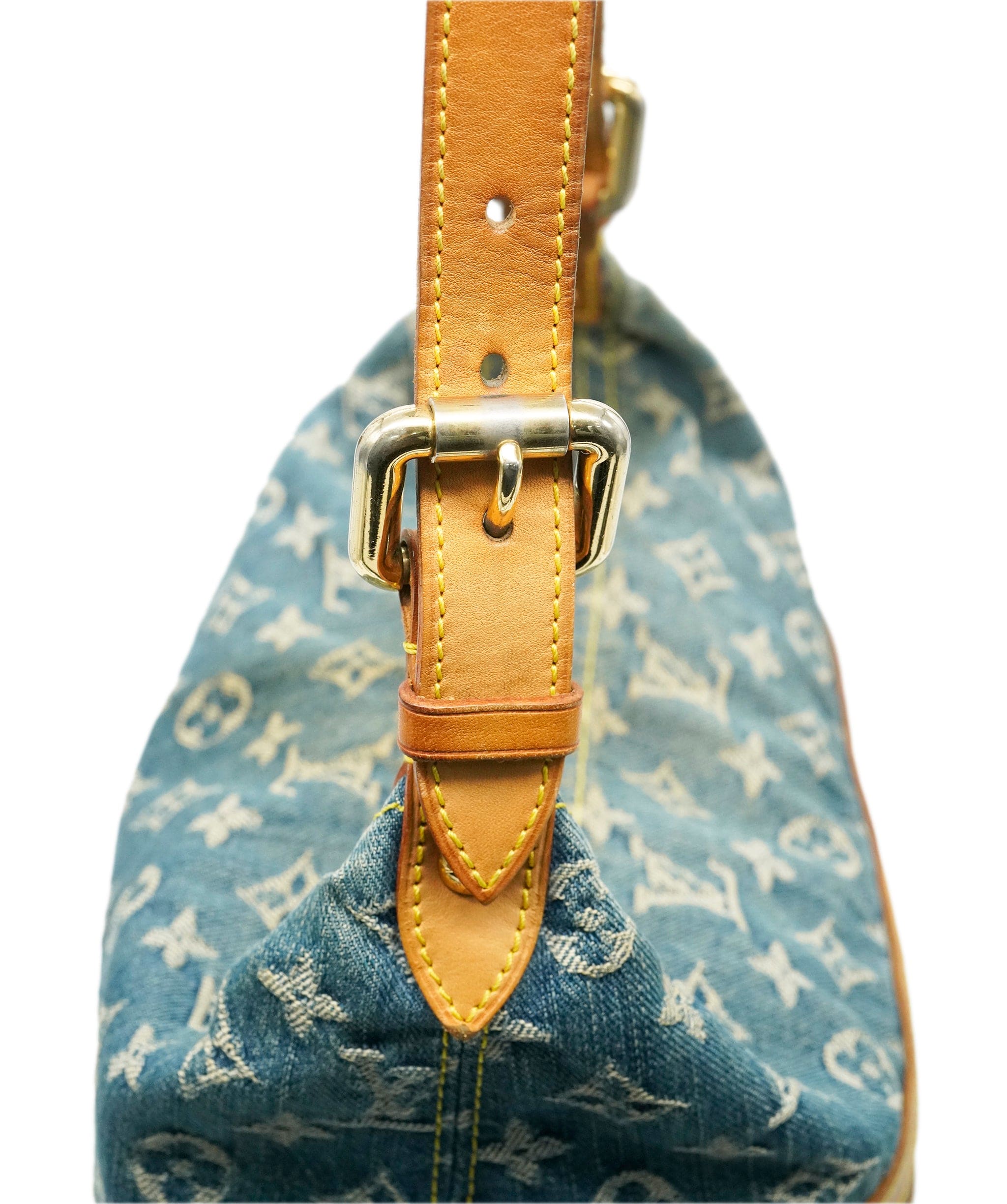 Louis Vuitton Louis Vuitton Monogram Denim Baggy GM Shoulder Bag in Blue 2005 ALL0943