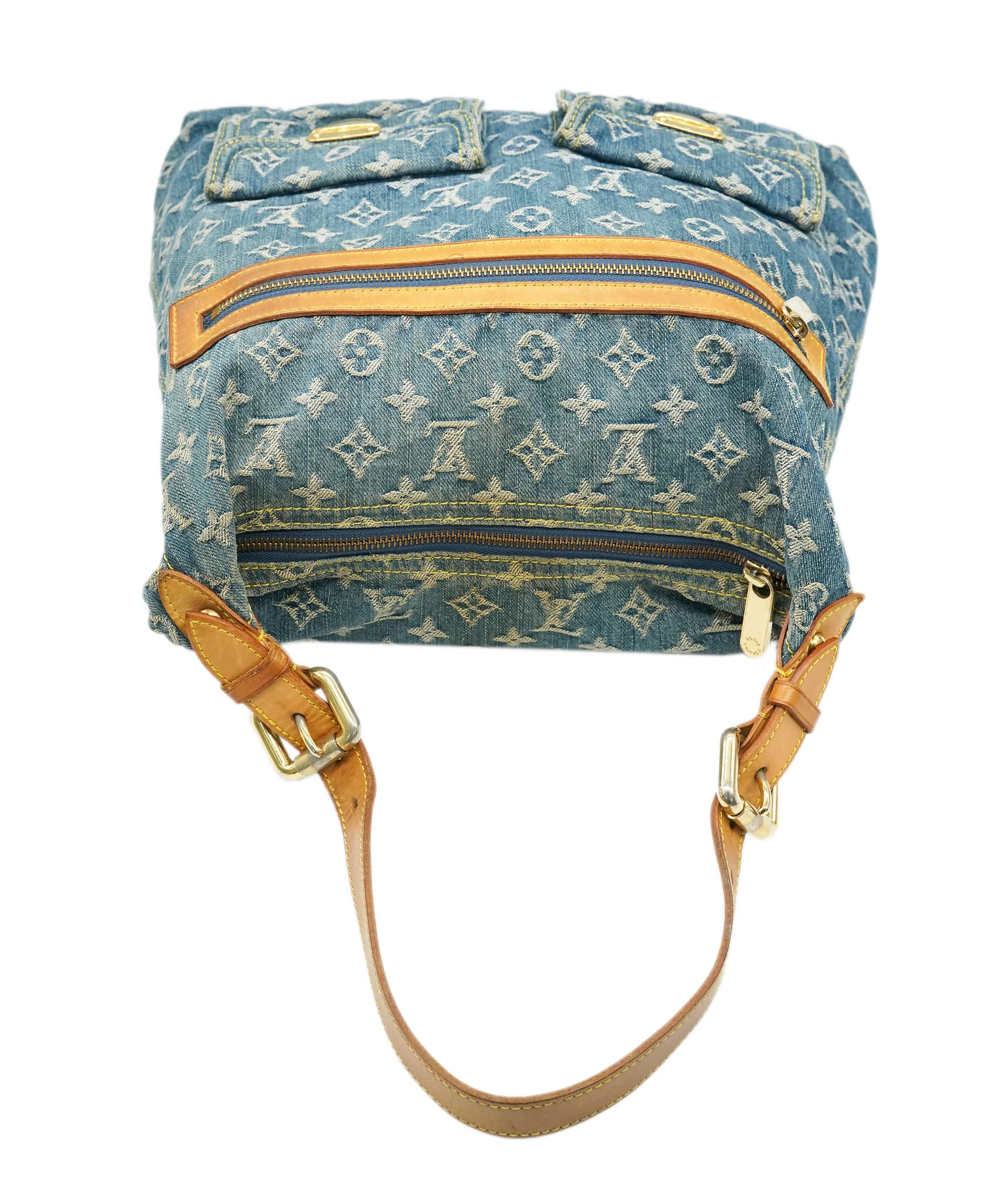 Louis Vuitton Louis Vuitton Monogram Denim Baggy GM Shoulder Bag in Blue 2005 ALL0943
