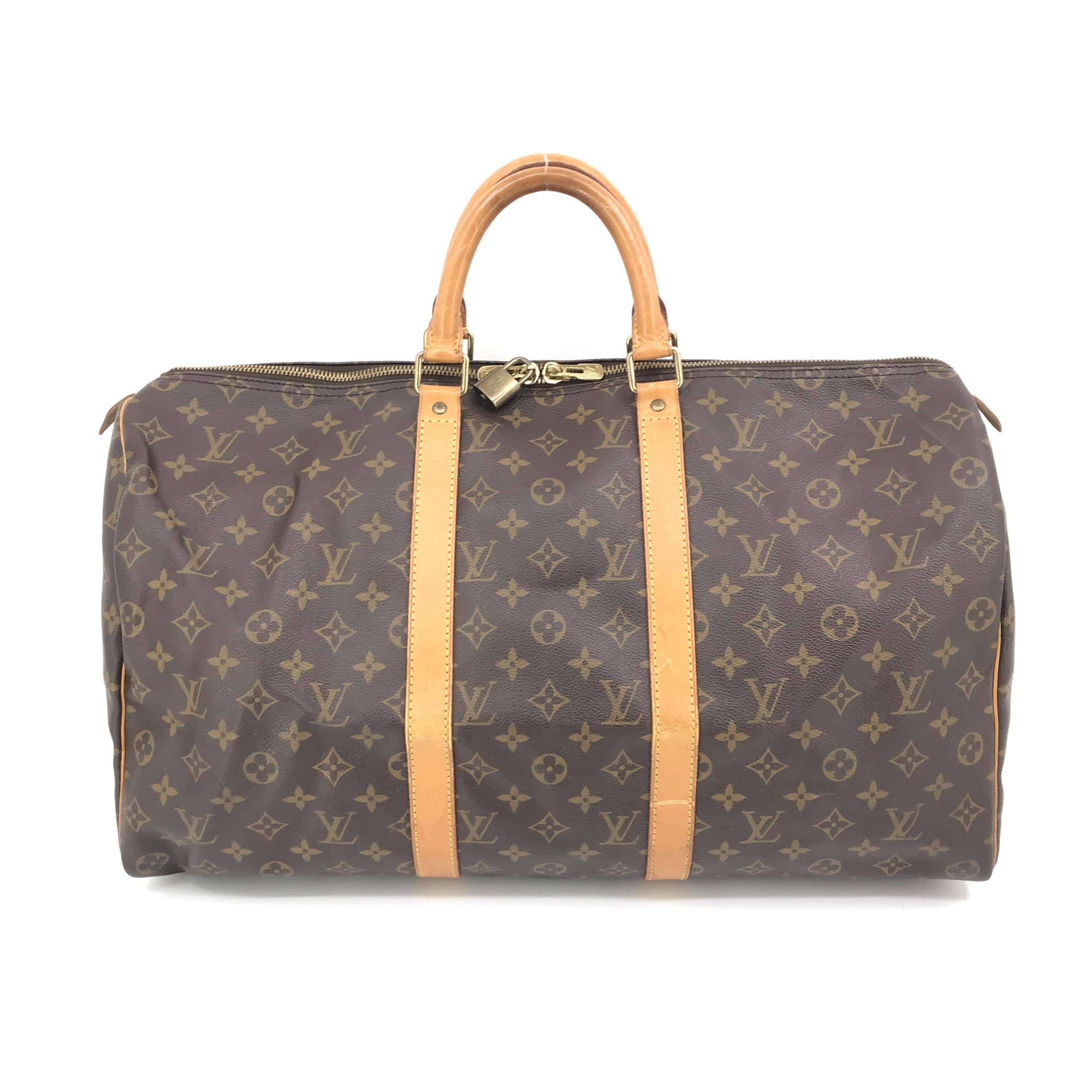 Louis Vuitton Louis Vuitton Monogram Keepall 50 Bag Brown ALC3214