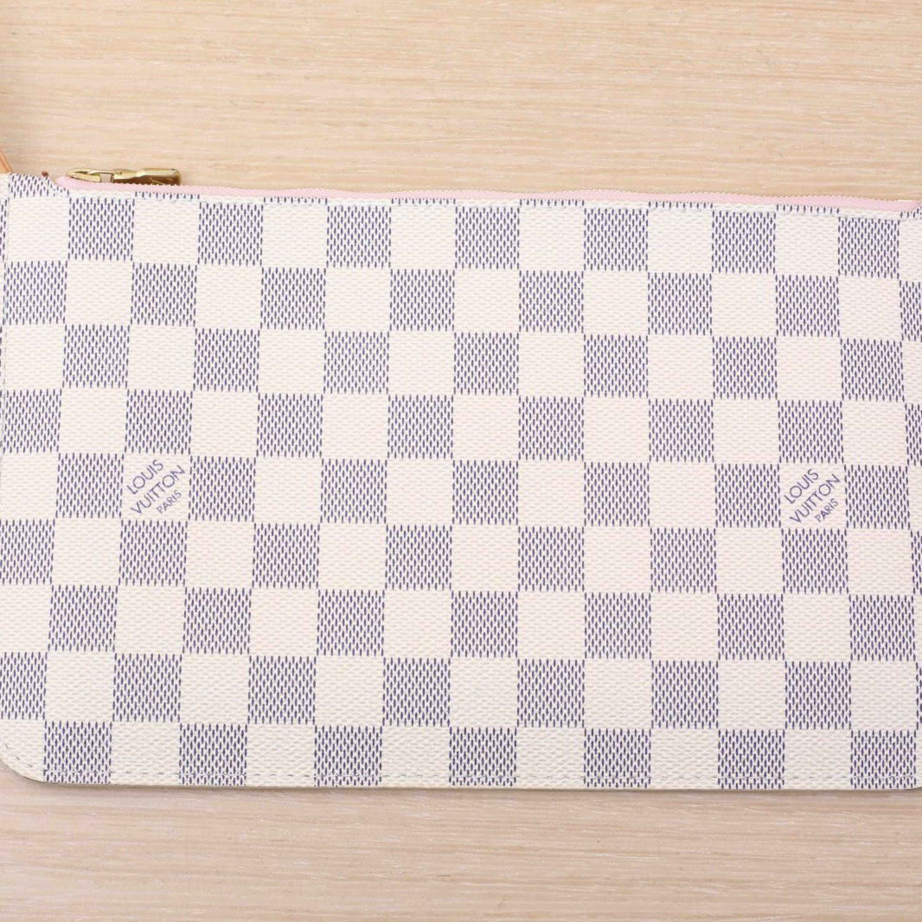 Louis Vuitton Louis Vuitton Neverfull Large 39 Gamete Bag White Checkered PVC with Gold Buckle 2019
sub-bag ALC3179