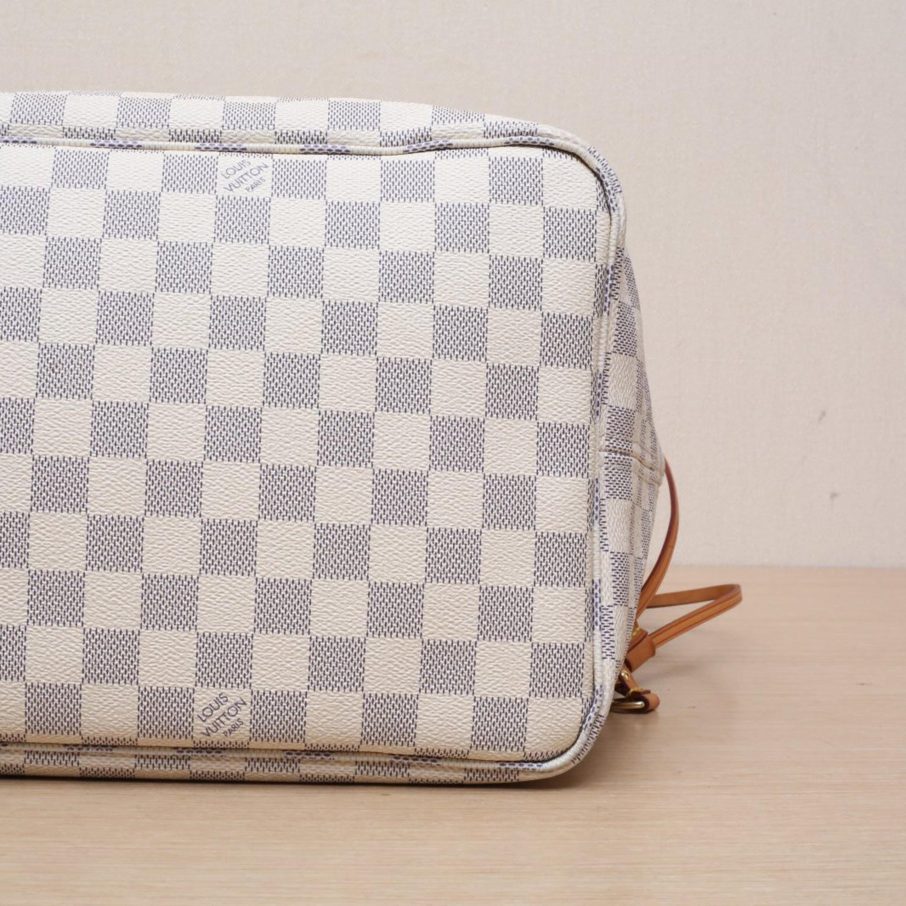 Louis Vuitton Louis Vuitton Neverfull Large 39 Gamete Bag White Checkered PVC with Gold Buckle 2019
sub-bag ALC3179