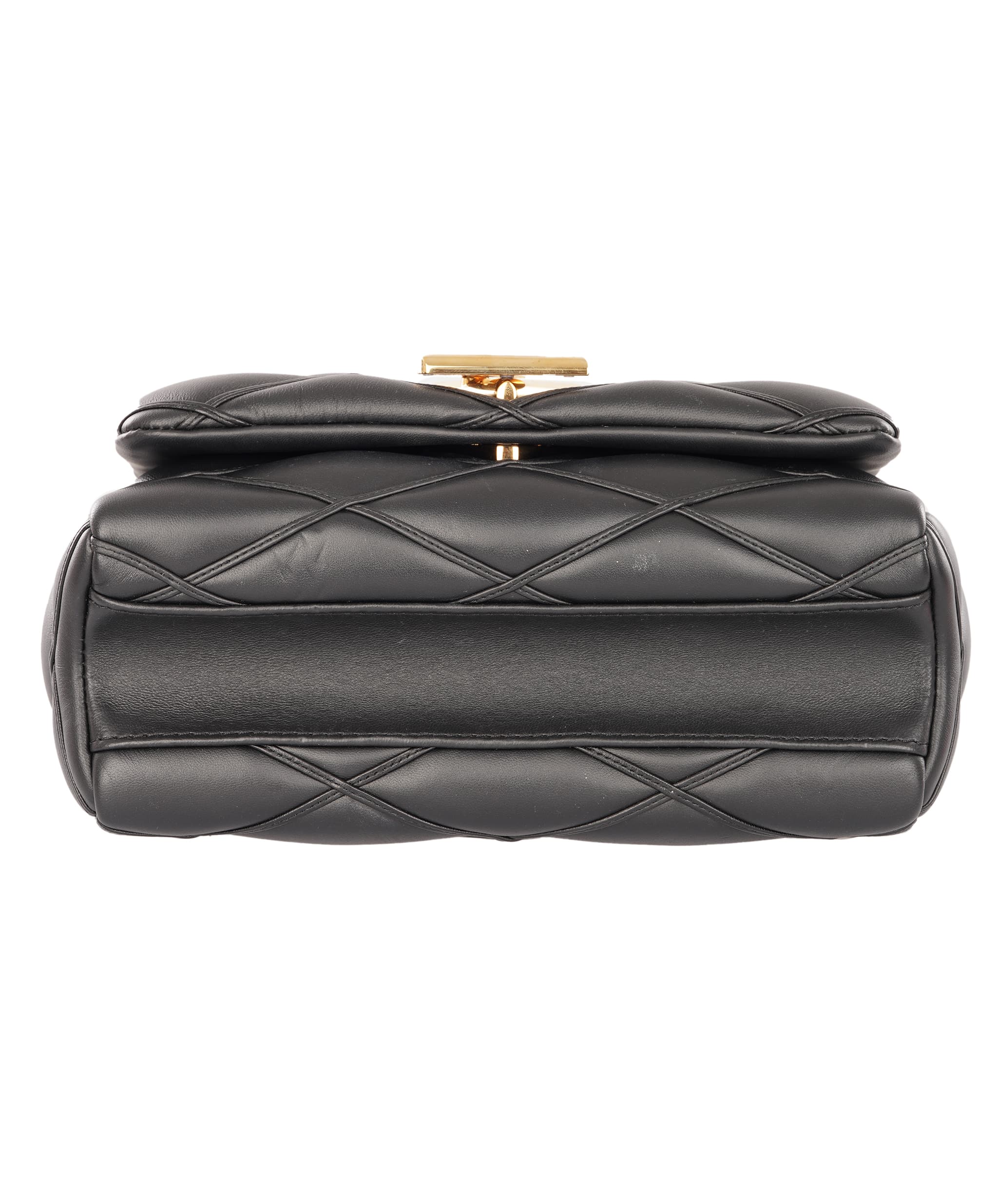 Louis Vuitton Louis Vuttion Black Paddded Lambskin Leather GO-14 MM Bag ALTC1189