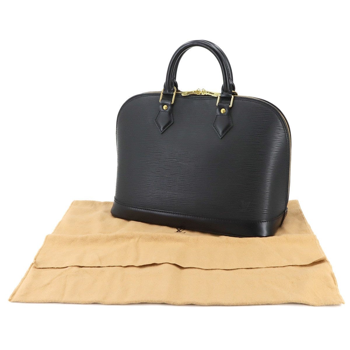 LOUIS VUITTON LOUIS VUITTON Epi Alma PM Hand Bag Leather Noir Black M52142 Purse 90297101