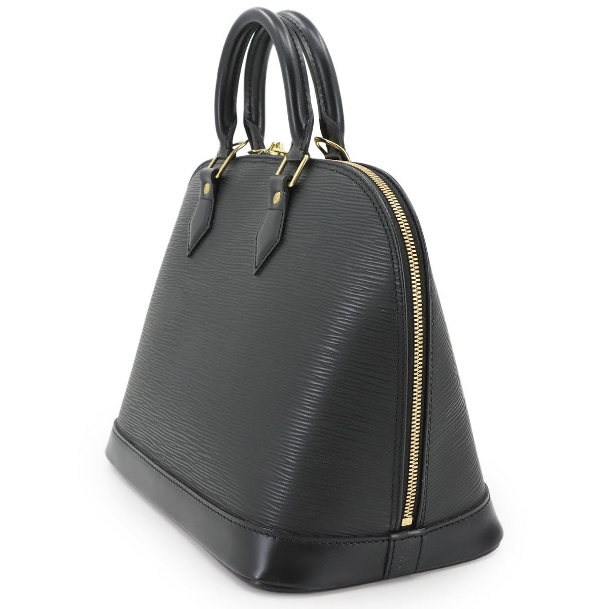 LOUIS VUITTON LOUIS VUITTON Epi Alma PM Hand Bag Leather Noir Black M52142 Purse 90297101