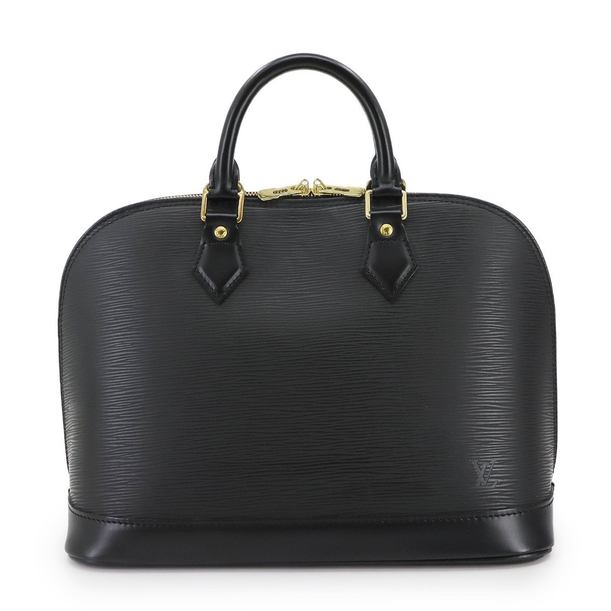 LOUIS VUITTON LOUIS VUITTON Epi Alma PM Hand Bag Leather Noir Black M52142 Purse 90297101
