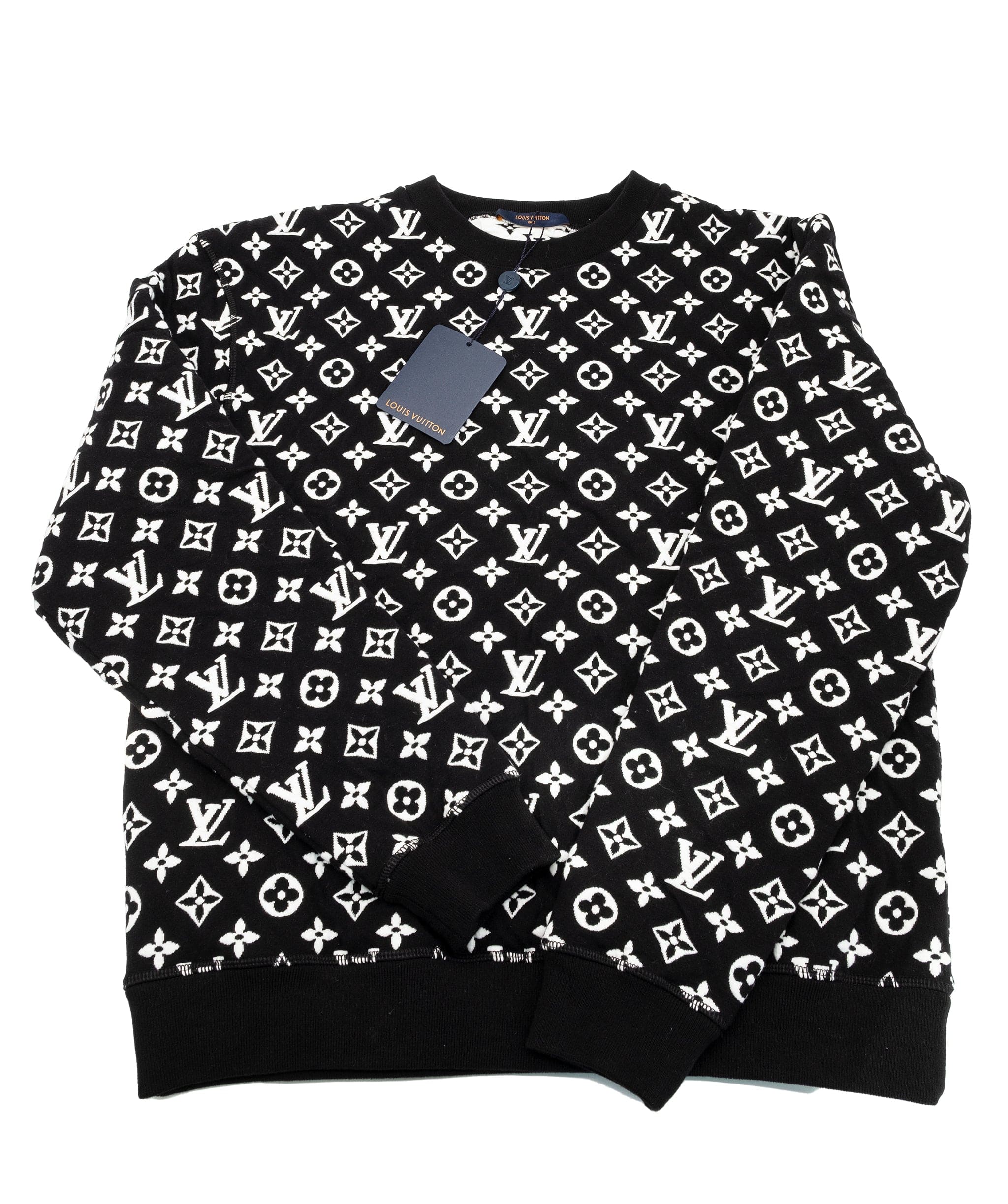 louis vuitton sweater black and white