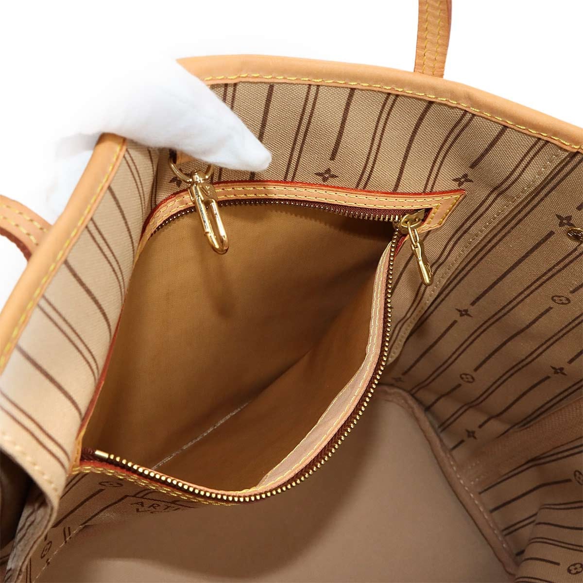 LOUIS VUITTON LOUIS VUITTON Monogram Neverfull MM Tote Bag Brown Beige M40156 Purse 90303747
