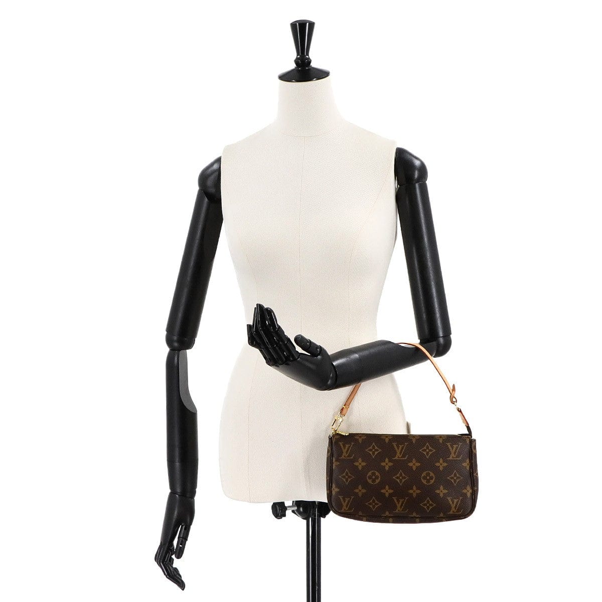 LOUIS VUITTON LOUIS VUITTON Monogram Pochette Accessoires Hand Bag Pouch Brown M51980 90289091
