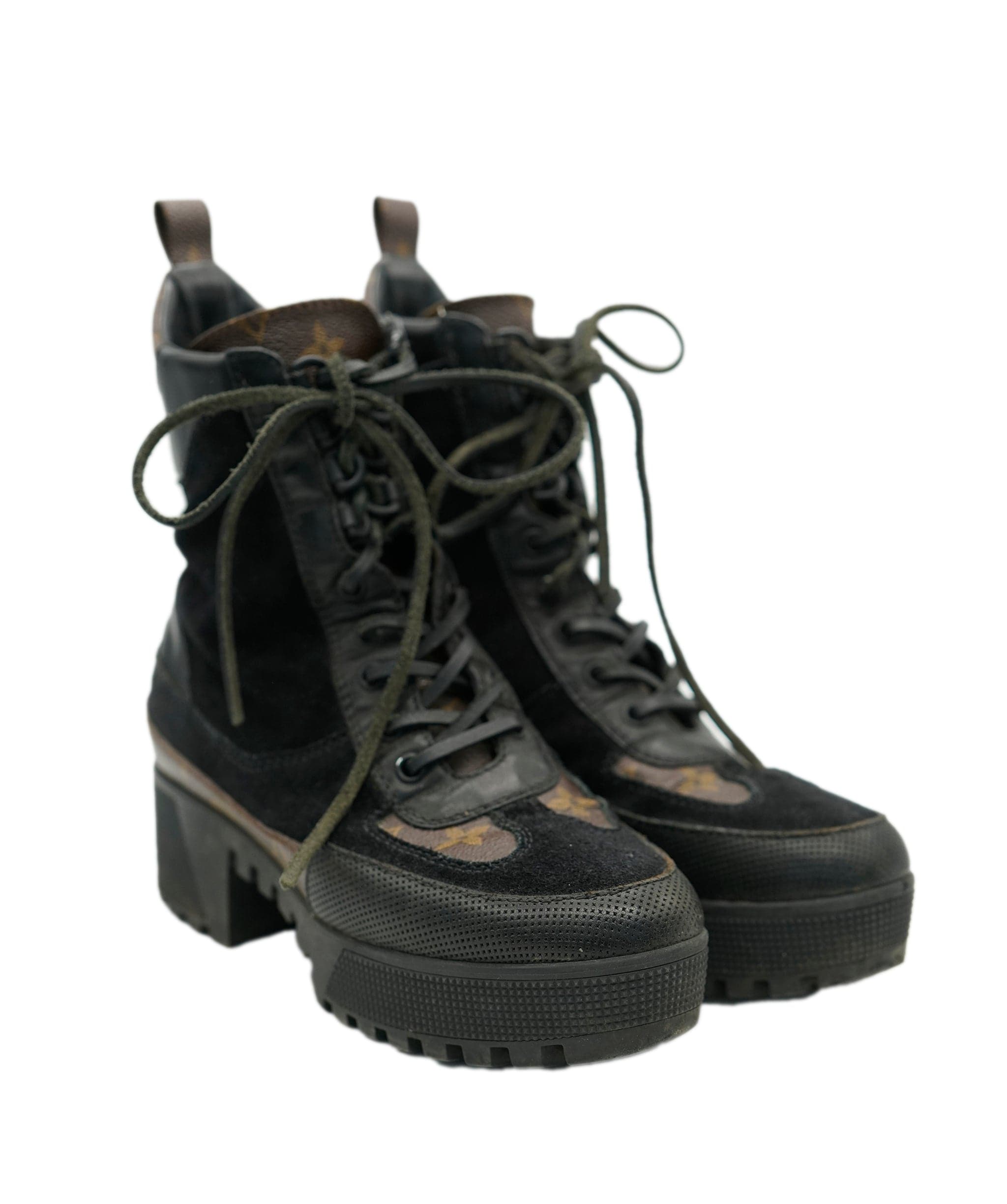 Louis Vuitton Louis Vuitton Desert Boots Black 37 REC1733