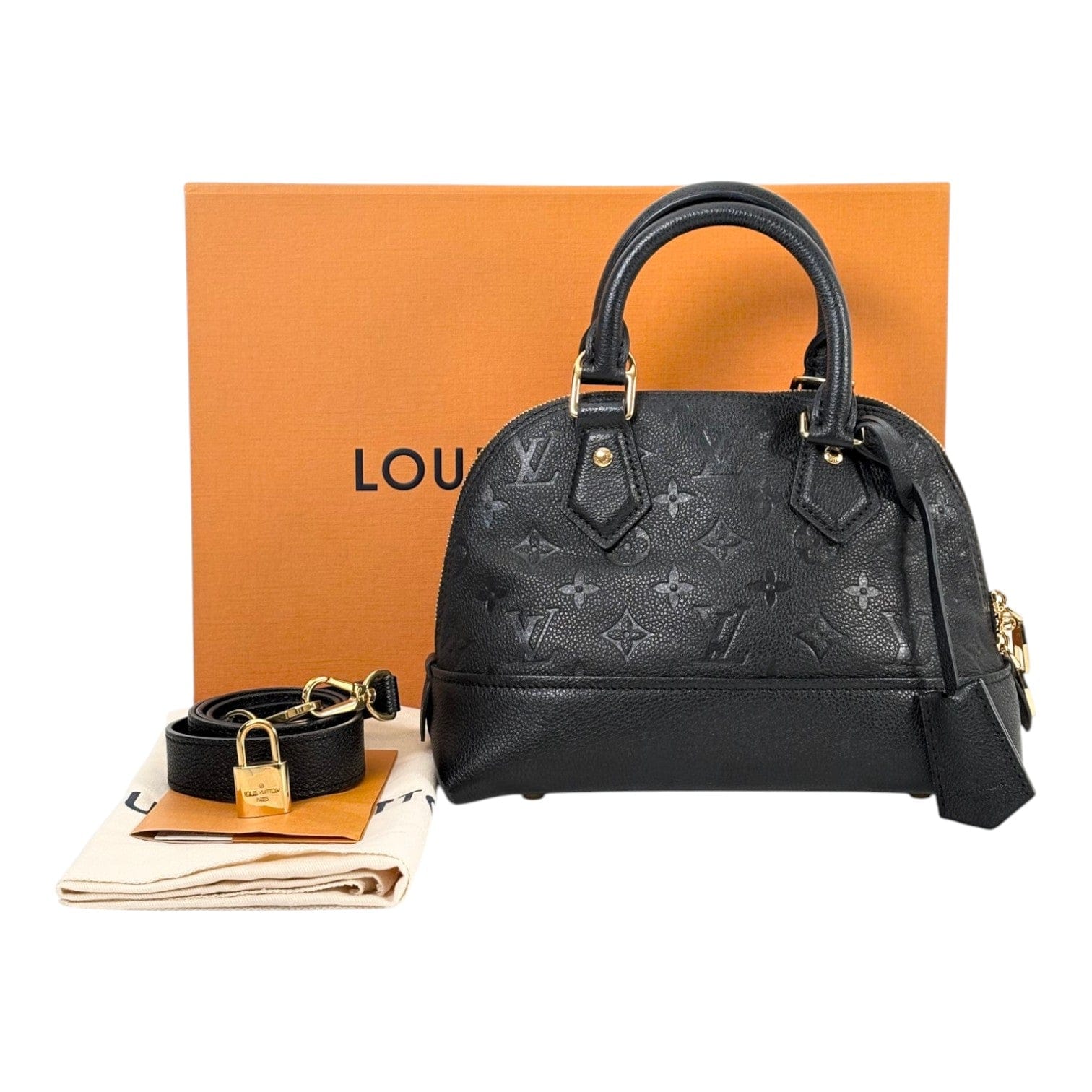 Louis Vuitton Louis Vuitton Black Alma BB Empriente Leather Bag