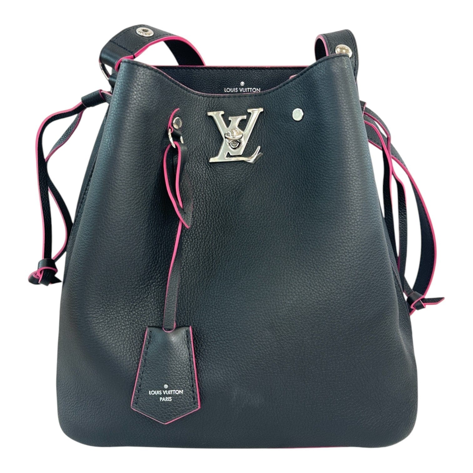 Louis Vuitton Louis Vuitton Black Lockme Bucket Bag Black