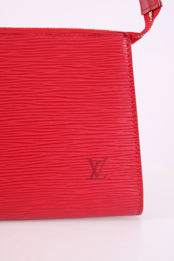 Louis Vuitton Louis Vuitton Epi Pochette Handbag Red